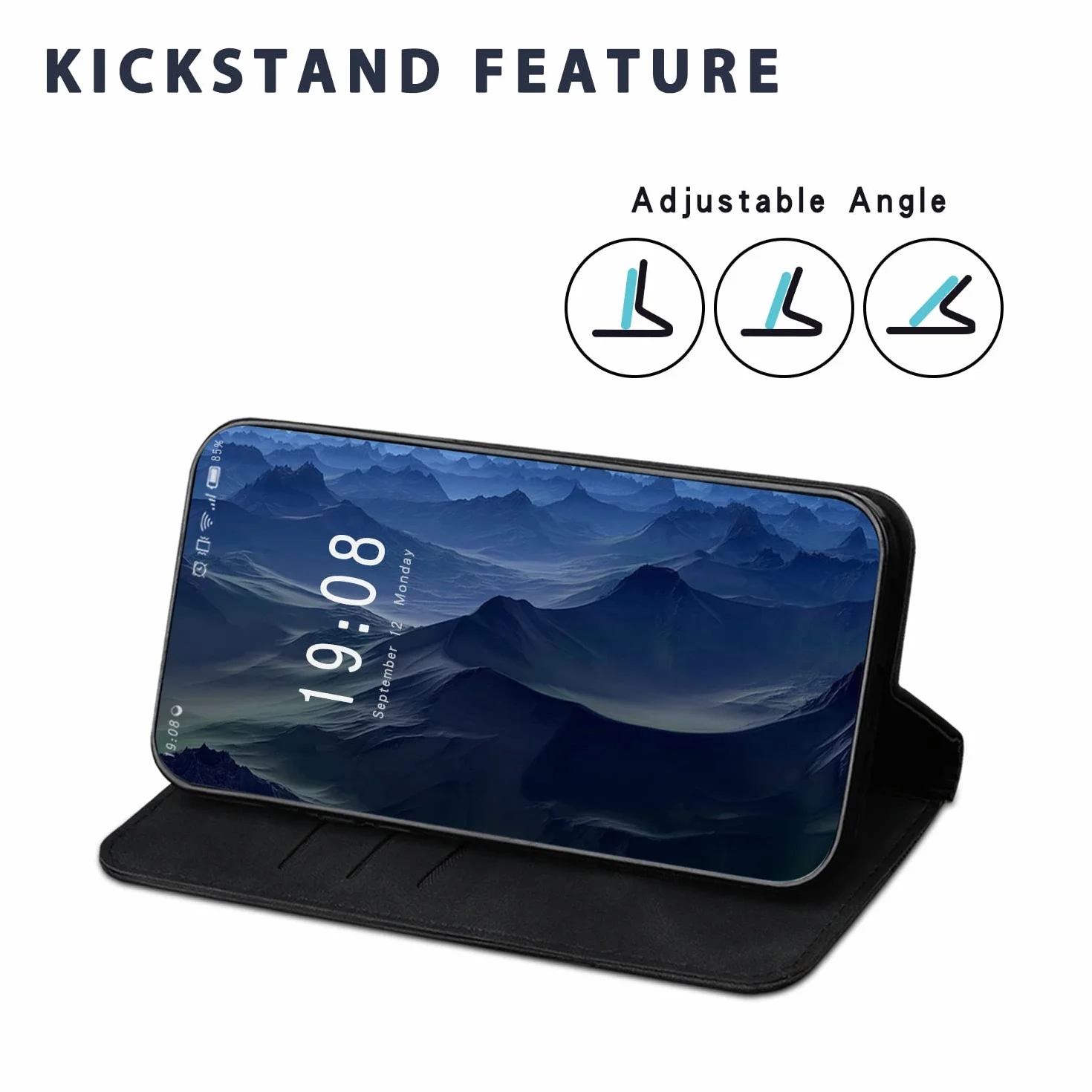 Cover per Samsung Galaxy S22, Flip Custodia Pelle PU con [Slot Cart] [Supporto Stand] [Magnetica], Cover a Libro Portafoglio per Samsung Galaxy S22 (Nero)