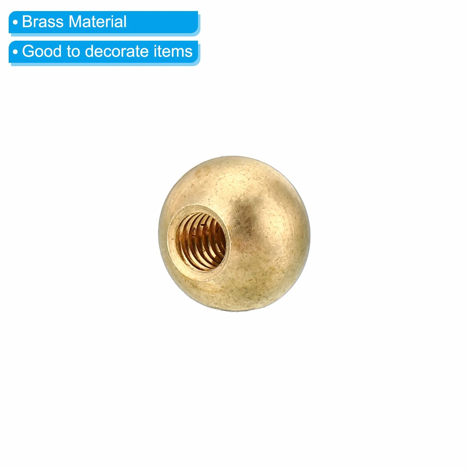PATIKIL Ottone Sfera Dadi Pomello M4x0.7 10pz Lampada Decorazioni Vite Cappucci