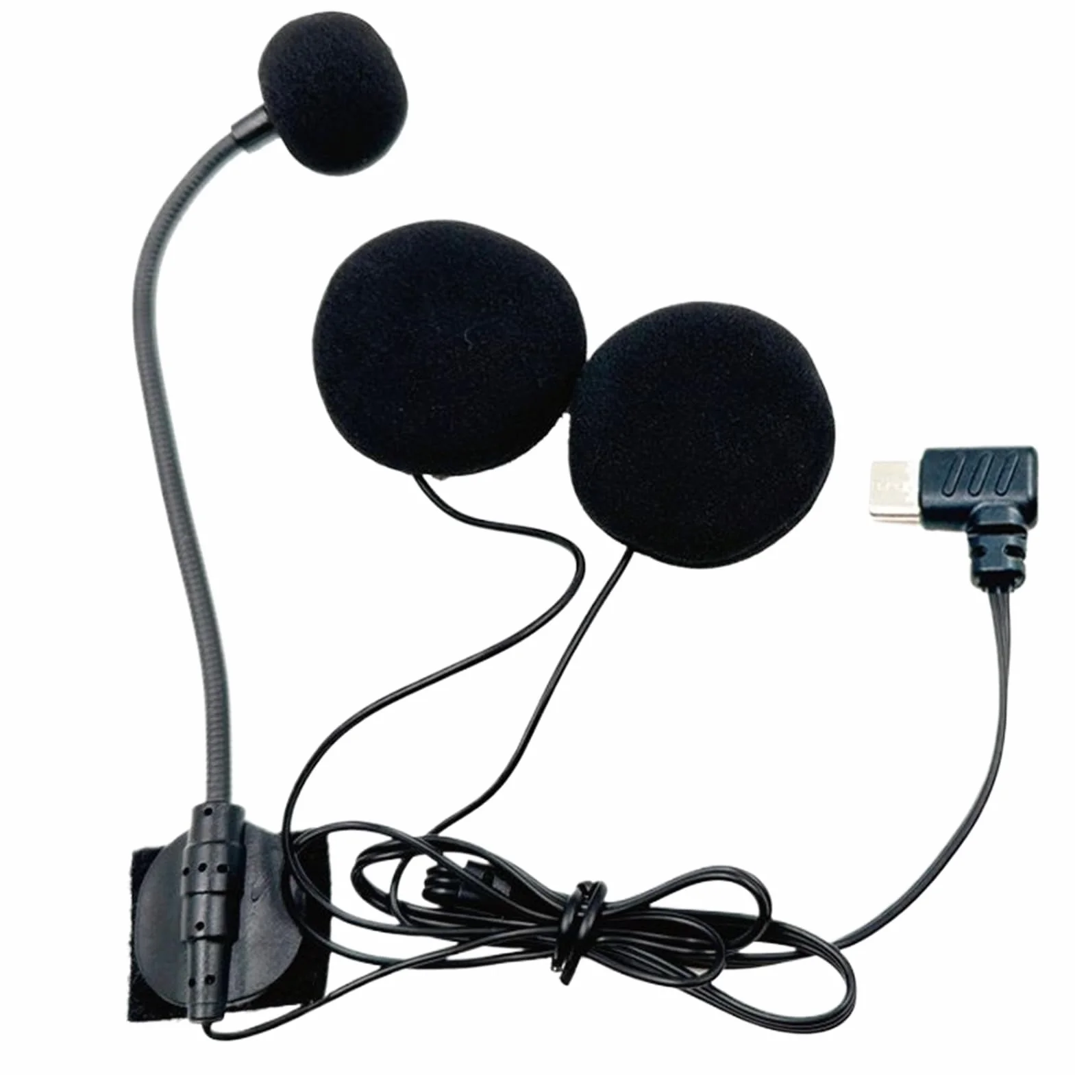 Generico Audio Per Moto | Microfono Integrato Per Caschi Da Moto - Cuffie con Connettore Type-C HD Antirumore per Sport e Podcasting
