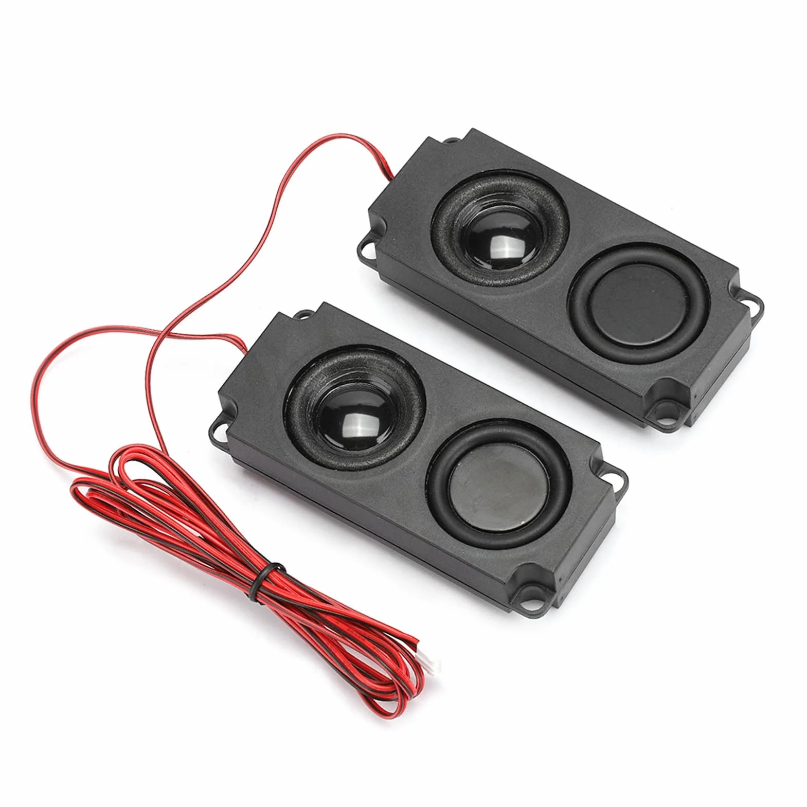 FILFEEL Doppio Altoparlante Magnetico Portatile con cavità per Bassi Pesanti da 40 Mm 8Ω 5W per Monitor TV, Poltrone Massaggianti per Divani, ABS 99x45x21mm (2 altoparlanti)