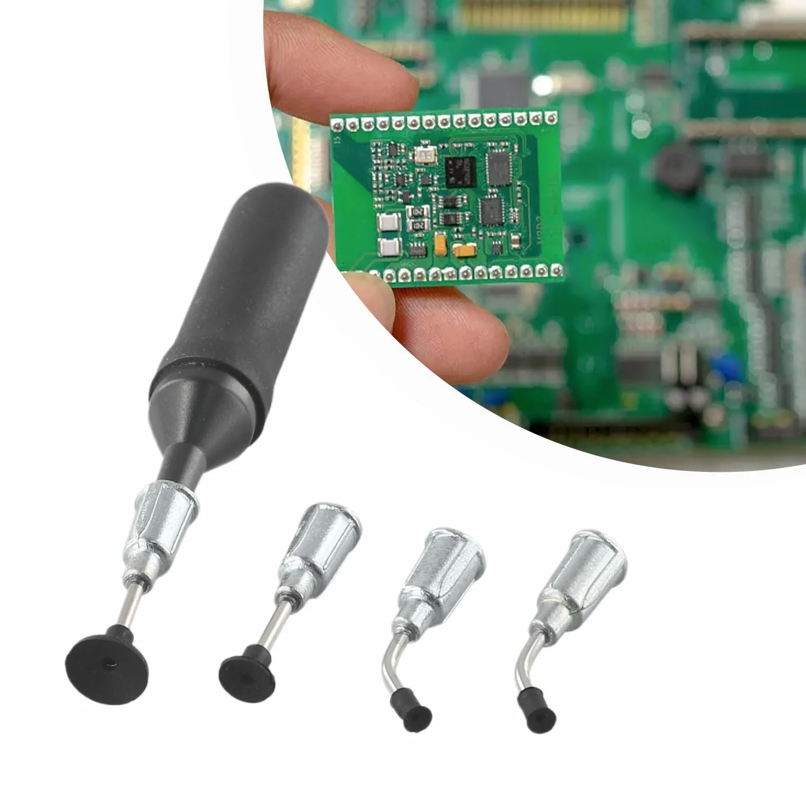 Penna sottovuoto antistatica 90 mm con ventose per dissaldatura IC, set 5 pezzi