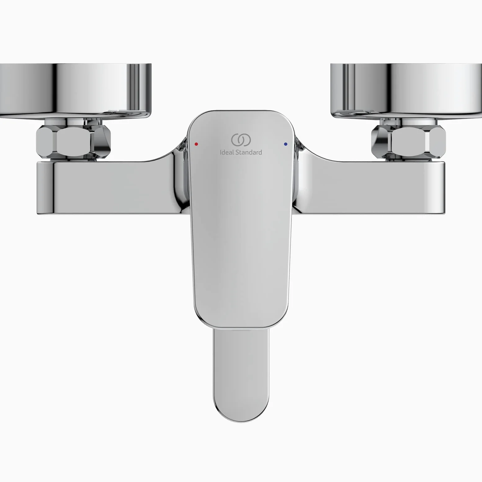 Ideal Standard Ceraplan Miscelatore lavabo a parete, sporgenza 148 mm, rubinetto bagno a risparmio idrico 12 l/min (3 bar), senza piletta di scarico - Cromo (166 x 155 mm)