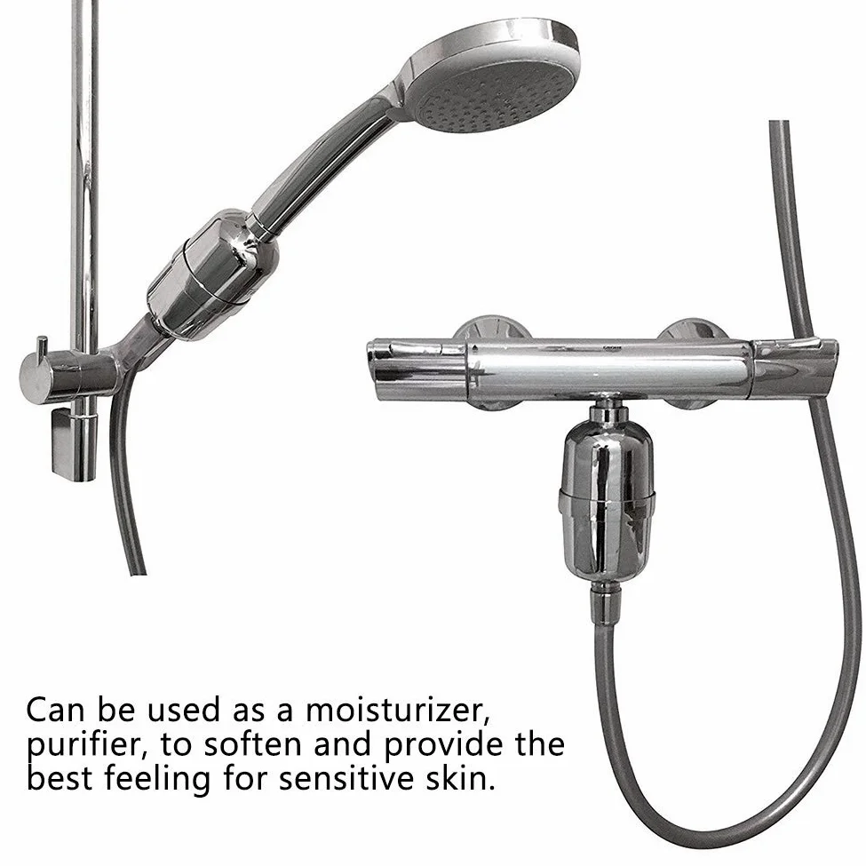 Cartuccia di ricambio per depuratore d'acqua ad alte prestazioni per bagno e doccia, G1/2", addolcitore d'acqua e rimozione del cloro per una pelle più sana