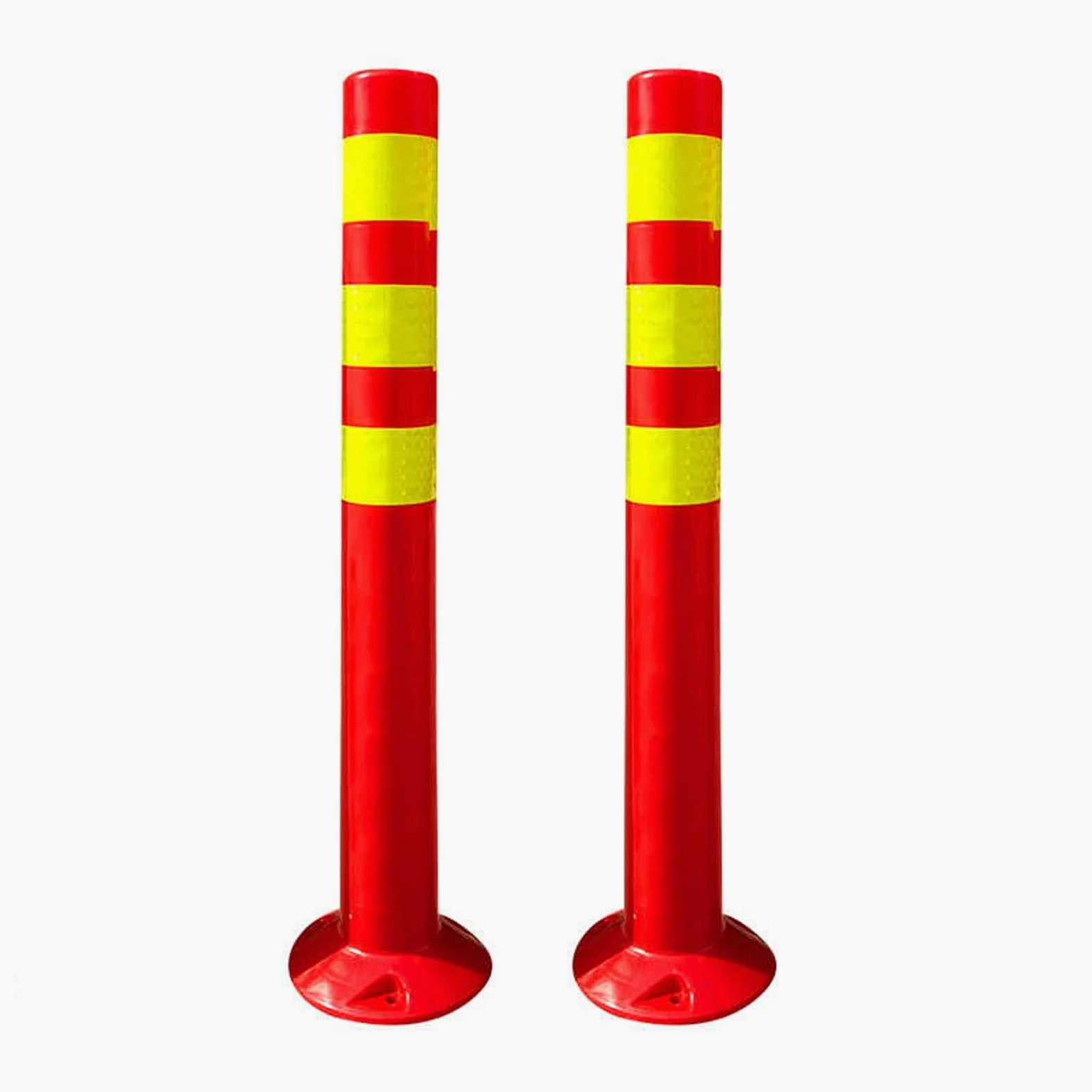 Paletto di sicurezza riflettente per parcheggio, barriera di arresto del traffico, 90 cm/35,4 pollici, rosso, 2 pezzi, per casa, garage, magazzino, decorazione stradale