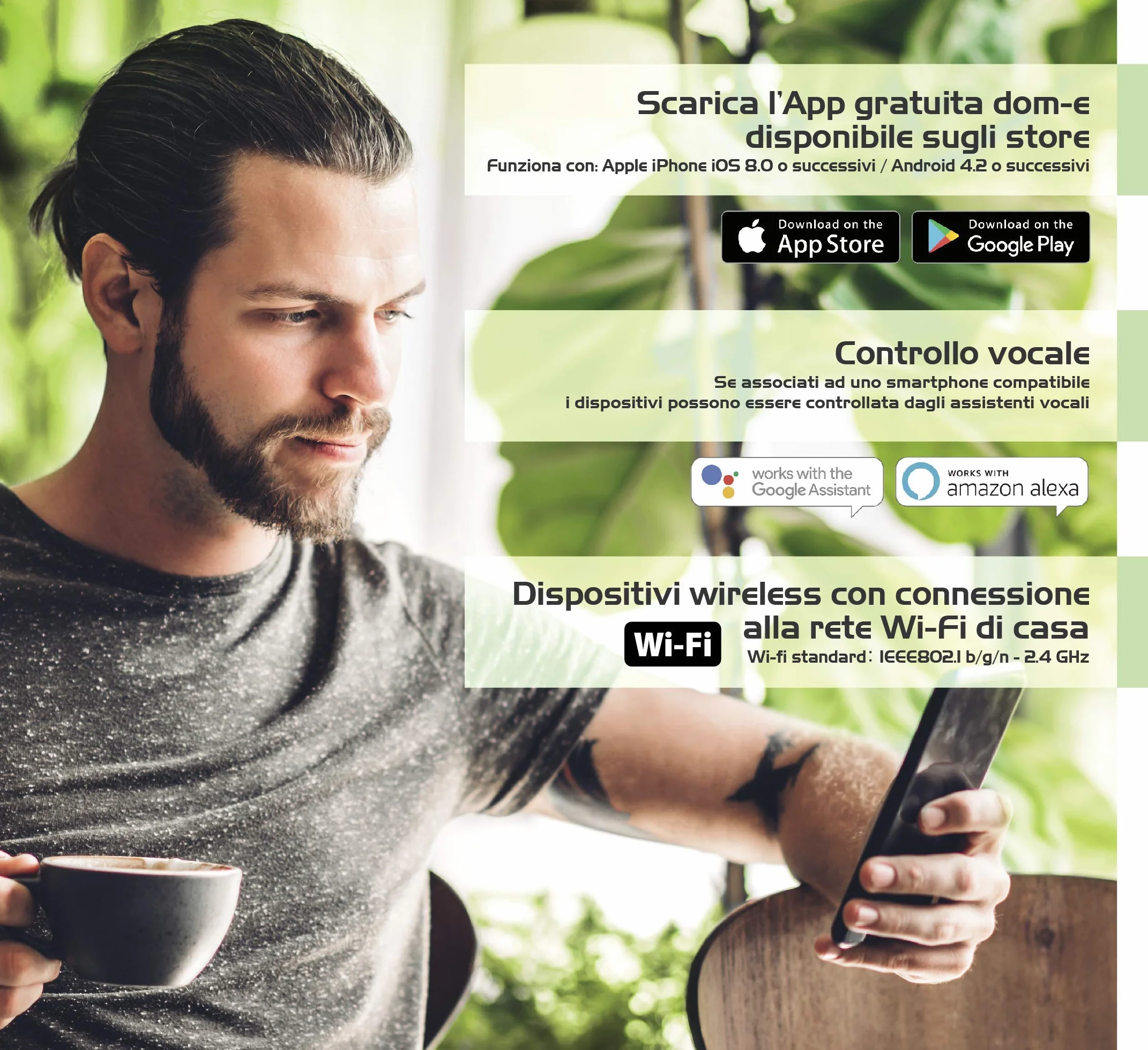Beghelli - Telecamera Wifi Esterno FullHD, Batteria Ricaricabile, Videocamera Sorveglianza con Sensore Movimento, Visione Notturna, Ottica Grandangolo 130°, Dom-e, Compatibile con Alexa e Google Home