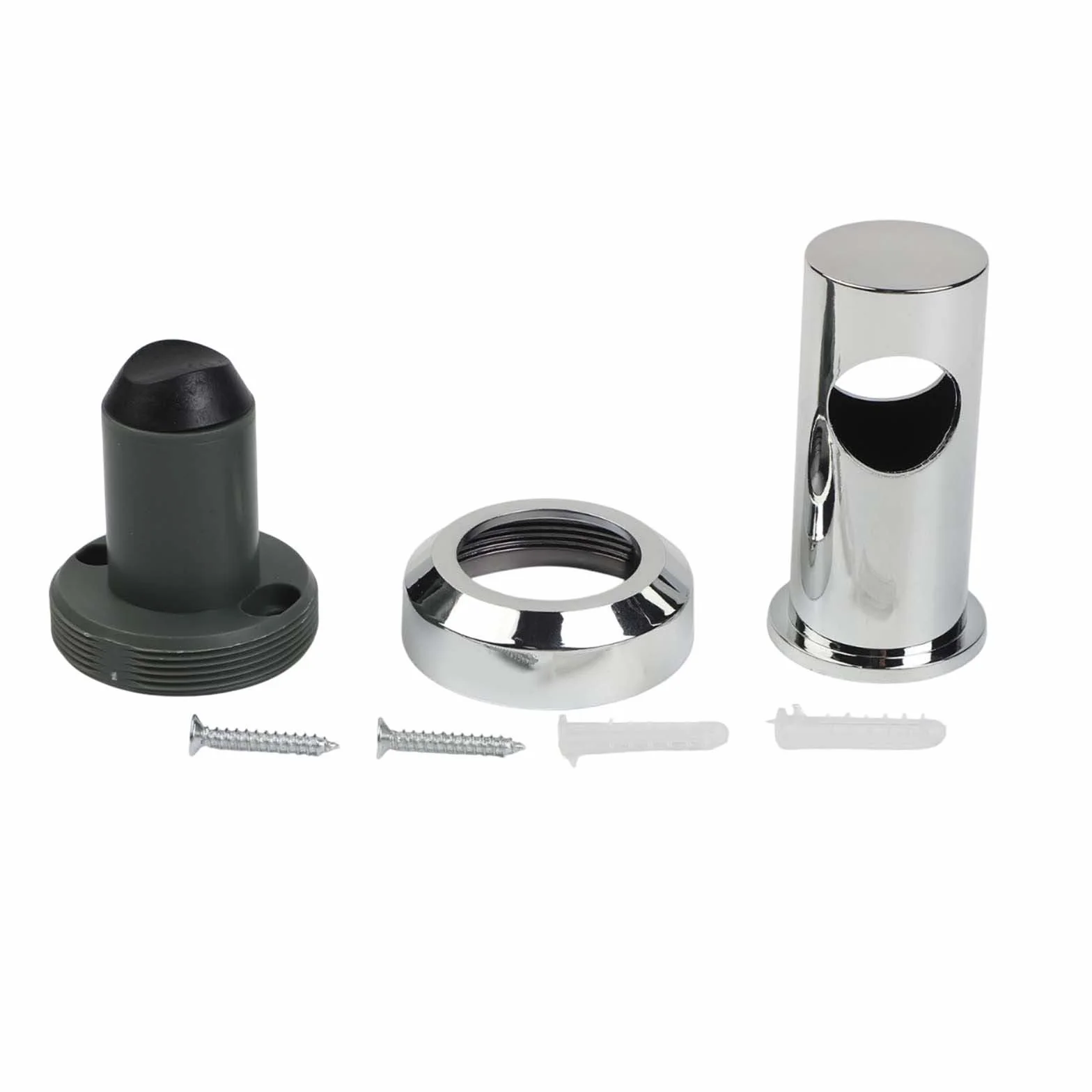 Staffa per asta doccia 22 mm cromata ABS montaggio a parete compatibile 21,5-22 mm