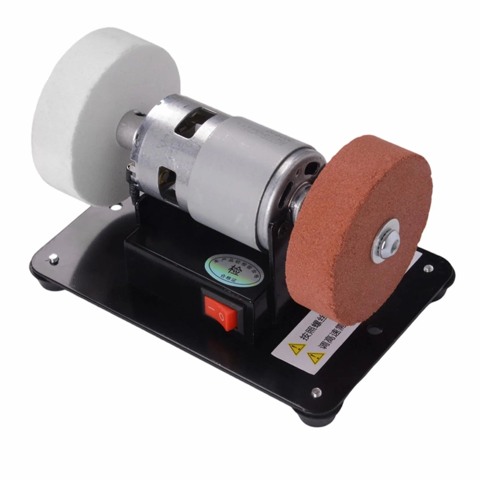 Piccola Smerigliatrice da Banco | Silenziosa Mini 6000 Giri/Min Velocità Massima 100W,Levigatrice Lucidatrice Da Tavolo - Per Metallo, Fai Da Te, Lucidatura Gioielli, Levigatura, Modellismo, Incisione