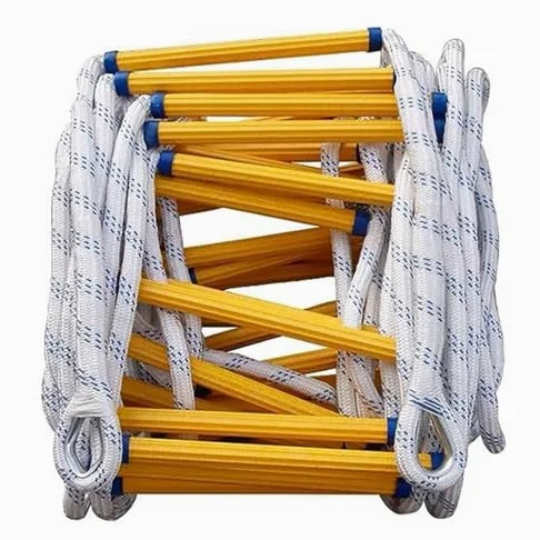 Generico Scala di Corda di Emergenza con moschettoni Resistenti, pioli robusti per Una Fuga sicura dalle finestre, Ideale per Case a Due Piani, Dispositivo di Sicurezza Portatile e affidabile.