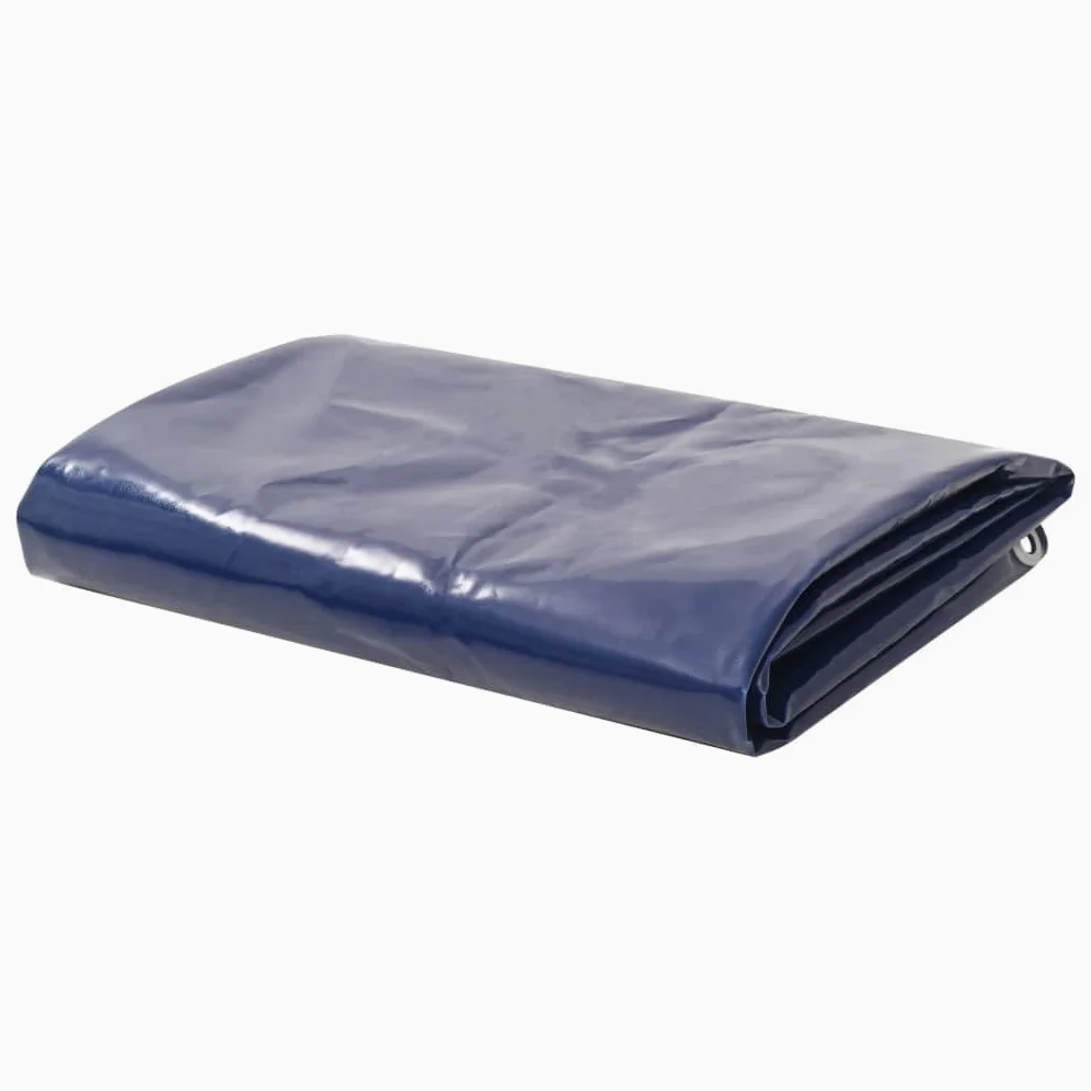 Telone di copertura, 650 g/m², in tela con rivestimento in PVC, 2,5 x 3,5 m, blu, impermeabile, antistrappo, resistente alle intemperie, per mobili da giardino, rimorchi, auto, barca
