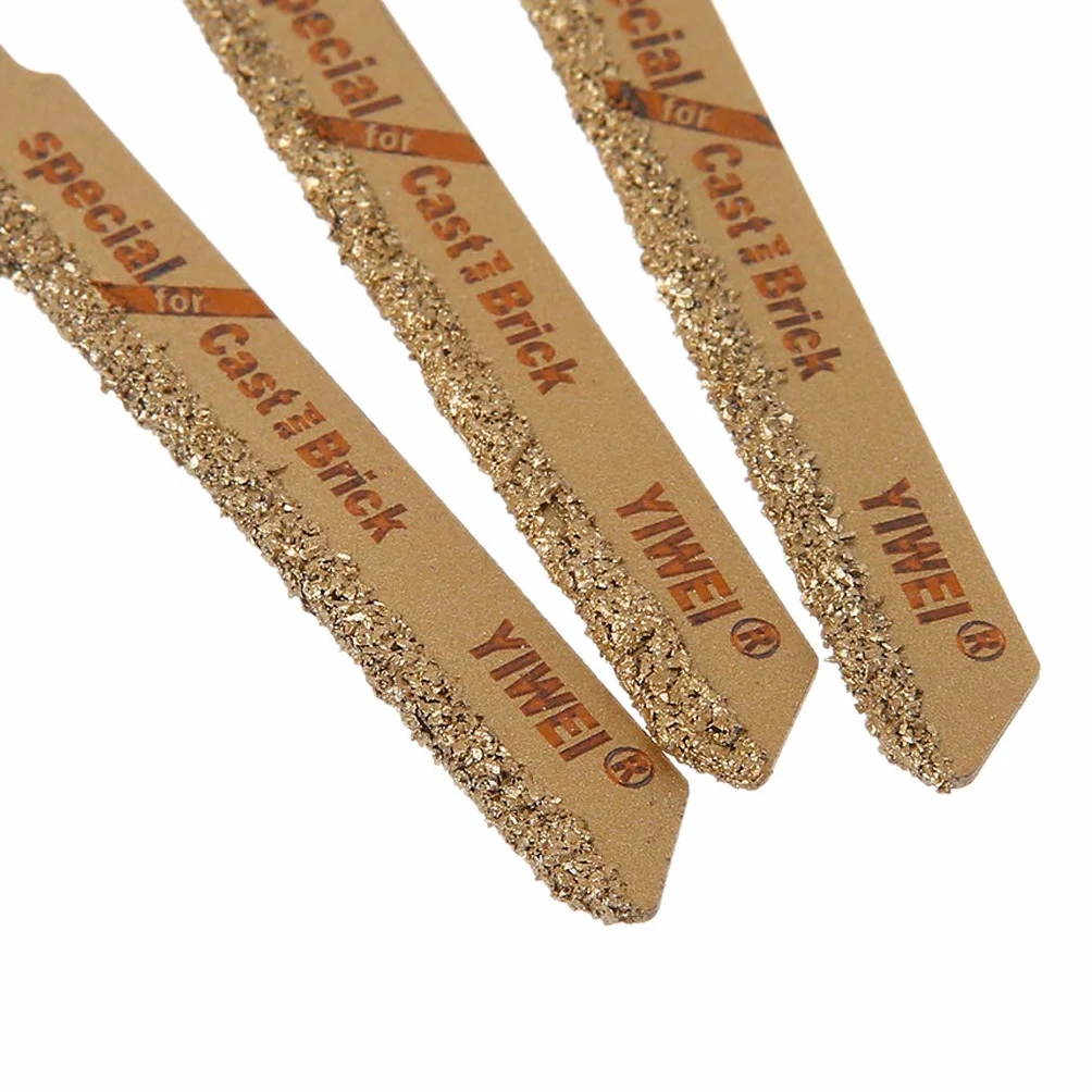 3 Pezzi 3" T150 Carbide Grain 50 Grit T-Shank Lame per seghetto Alternativo Utensile da Taglio per Piastrelle in Ceramica