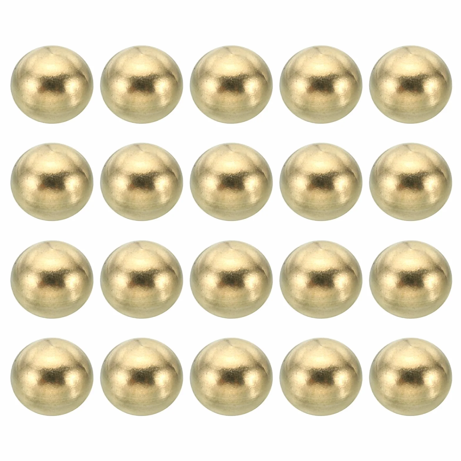 PATIKIL M5x0.8 Ottone Tappo Dadi Manopola Sfera 20 Pacco Decorazione Vite per Mobili Illuminazione 10mm