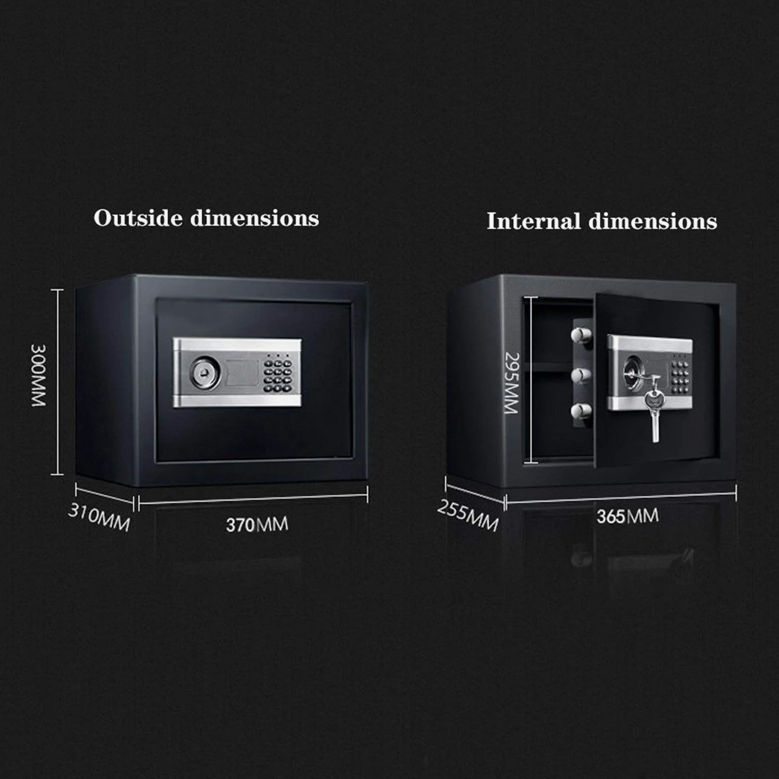 Cassaforte Elettronica Digitale di Sicurezza, Struttura in Acciaio, Nascosta con Serratura, Ideale per Casa, Ufficio, Hotel, Armadietto Portavalori.,