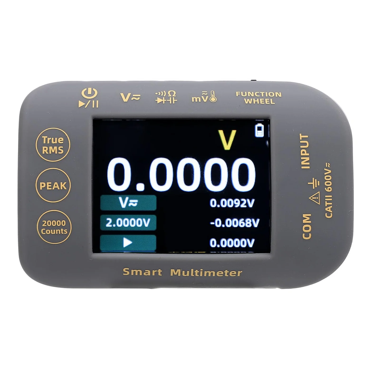 Asixxsix Multimetro digitale PV, 20000 conteggi, alta precisione True RMS con schermo LCD a colori 2,8 pollici, tester multimetro, per impianti fotovoltaici