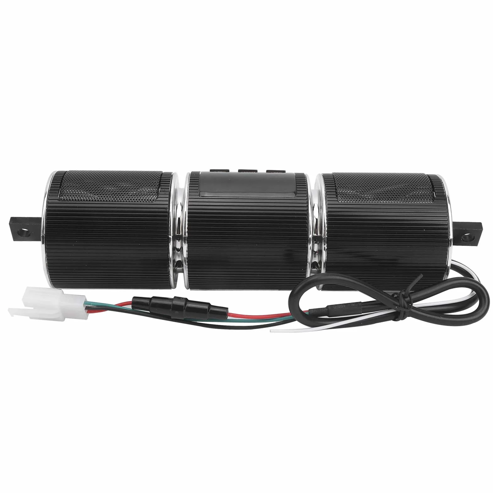 aqxreight Altoparlante Stereo per Moto di Lettore per Manubrio Audio Impermeabile MP3 (Black)