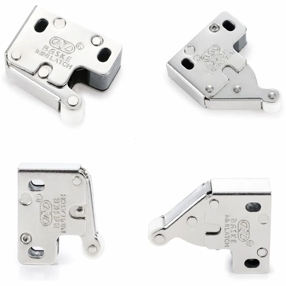 4 pz. Meccanismi push pull modello mini Latch – originali BASKE - clic clac per botole e sportelli di ispezione – scrocco a molla (4 pz.)