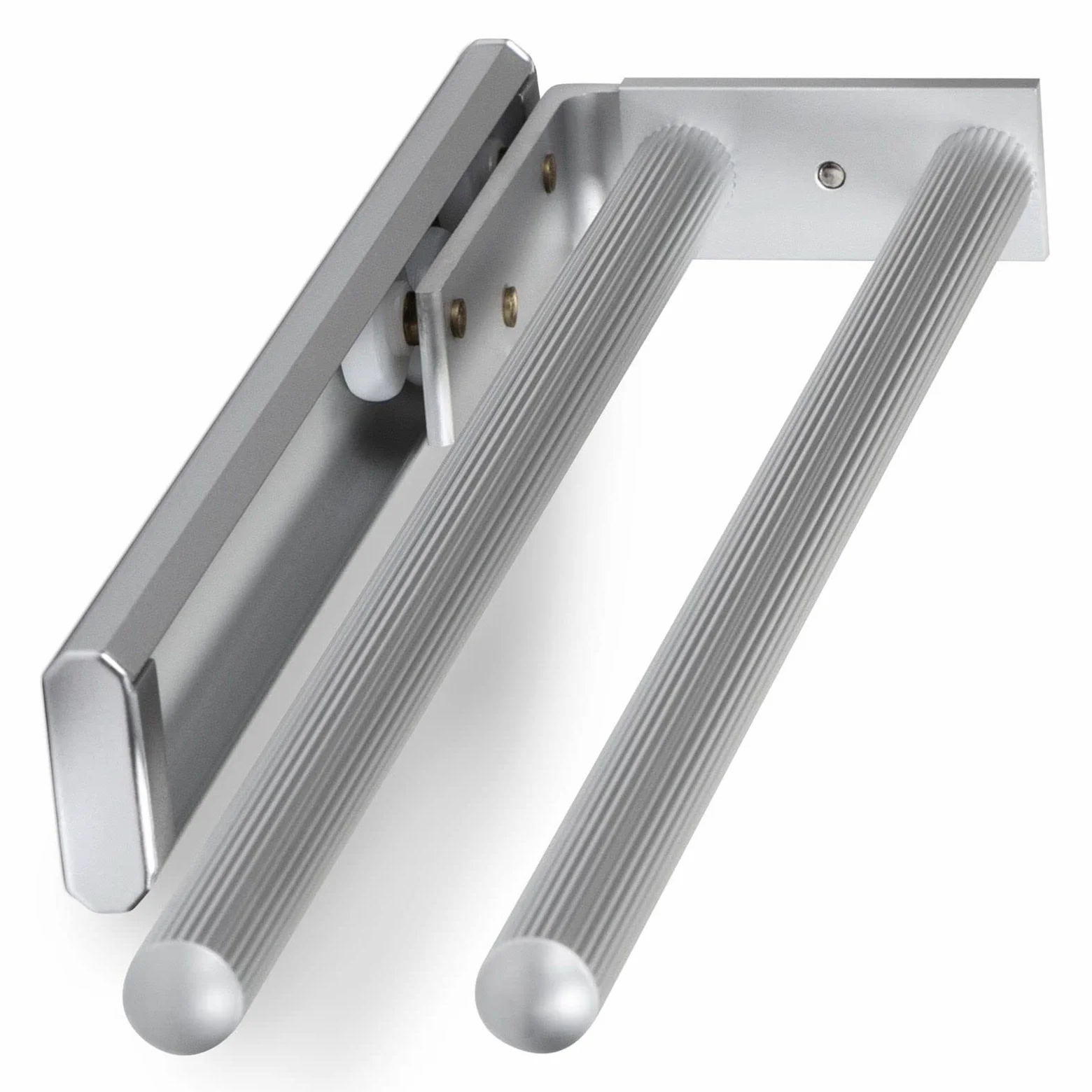 SOTECH 2 pezzi Portasciugamani rotanti TED 2 bracci cromato lucido | alluminio, 450 - 730 mm, estensibile estraibile telescopico adatto per bagno o cucina