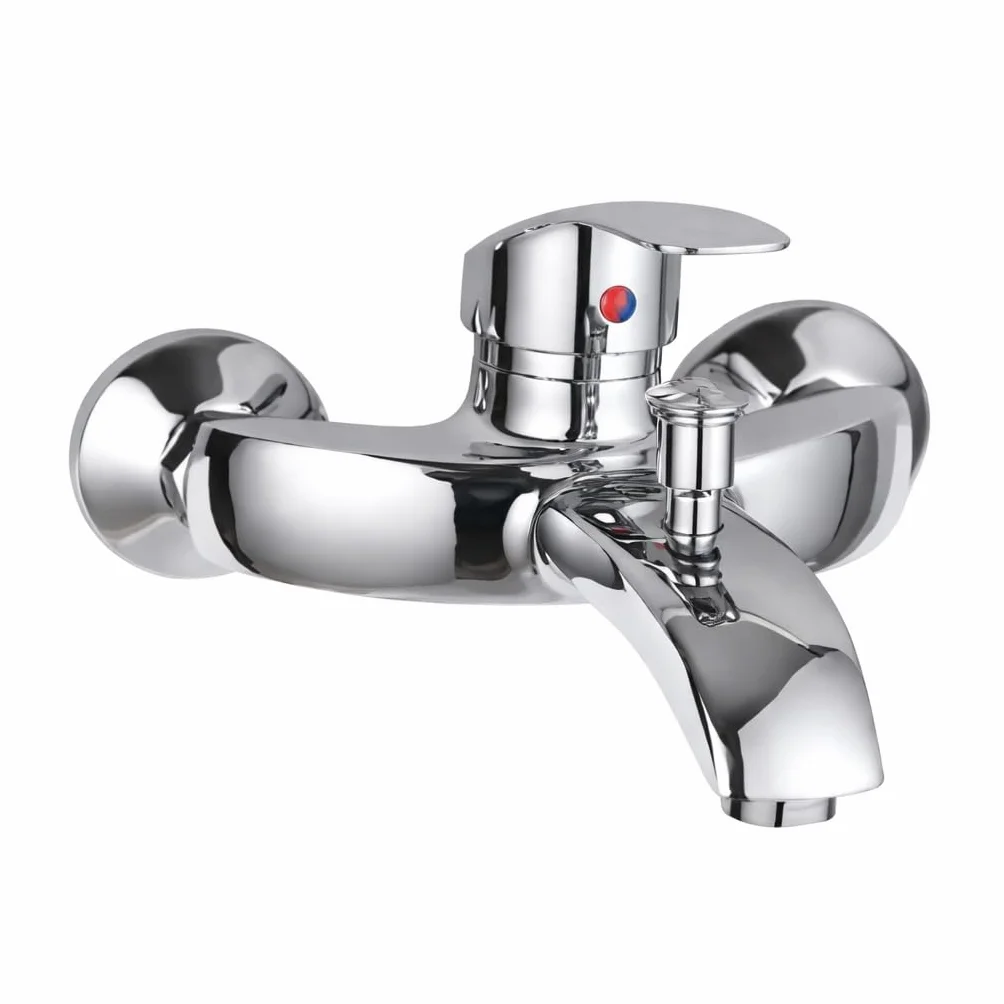 Miscelatore Vasca da Bagno Monocomando Cromato con Deviatore per Doccetta 1/2”