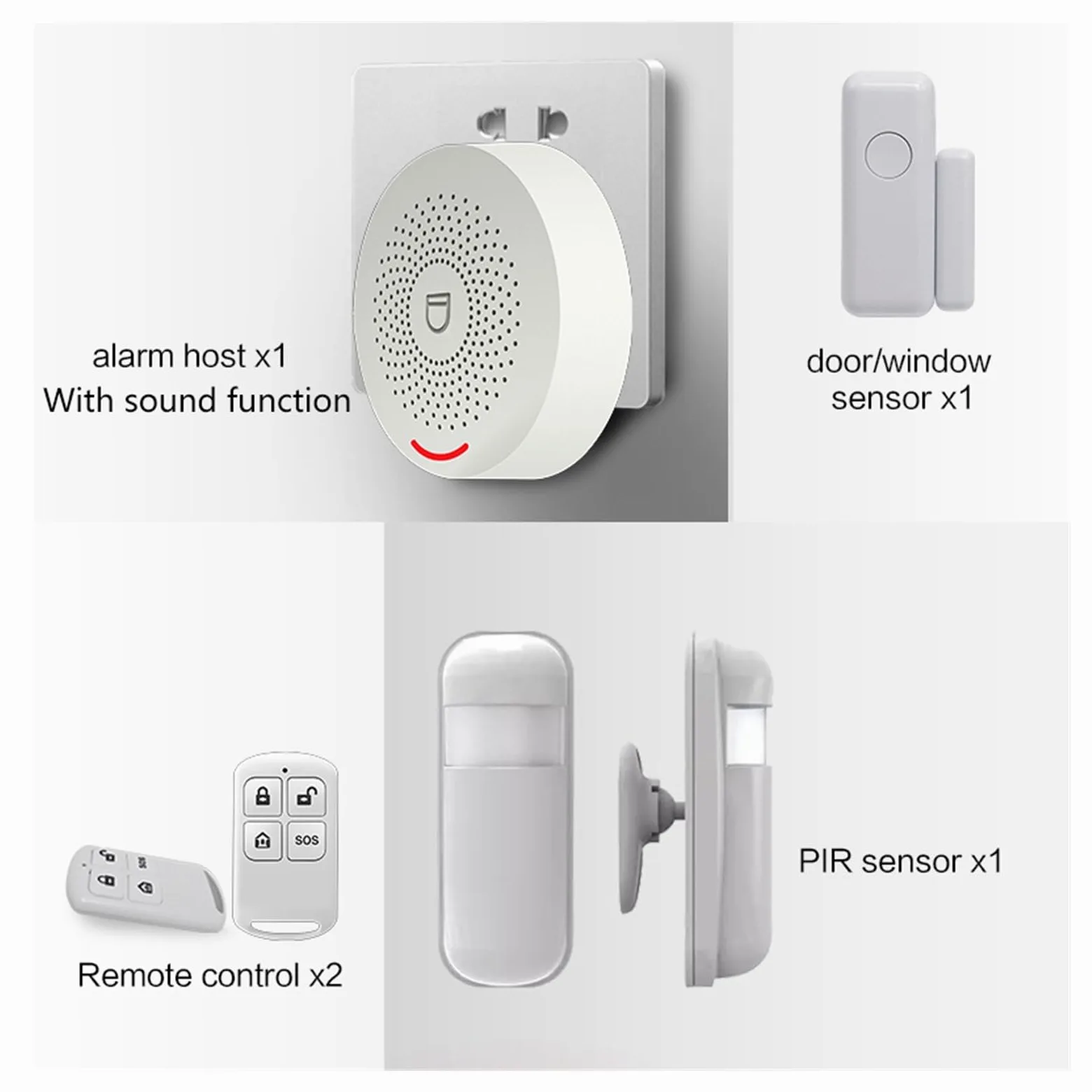 di allarme WiFi Kit antifurto di sicurezza wireless con rilevatore di movimento Sensore porta Smart Life App Smart Home(C)
