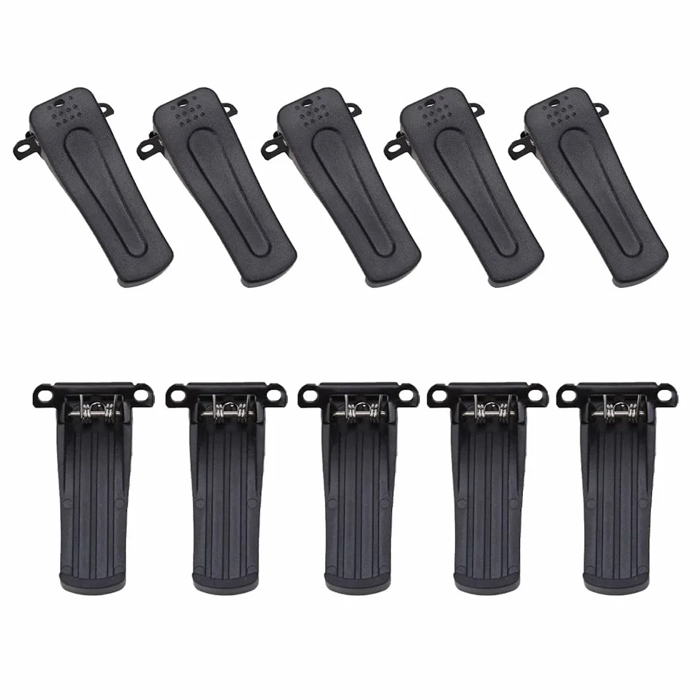 DONGKER Clip Cintura,10 Pezzi Morsetto Cinture in PVC Walkie Talkie Clip W/20 Vite per Radio Bidirezionale