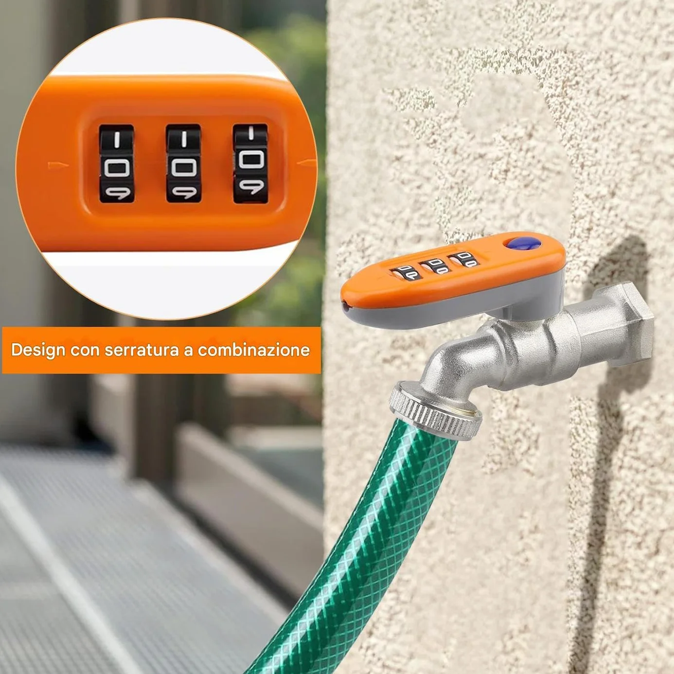 Bloccaggio Rubinetto Esterno Serratura a Combinazione Antigelo per Rubinetti da Esterno Dispositivo per Valvola Acqua