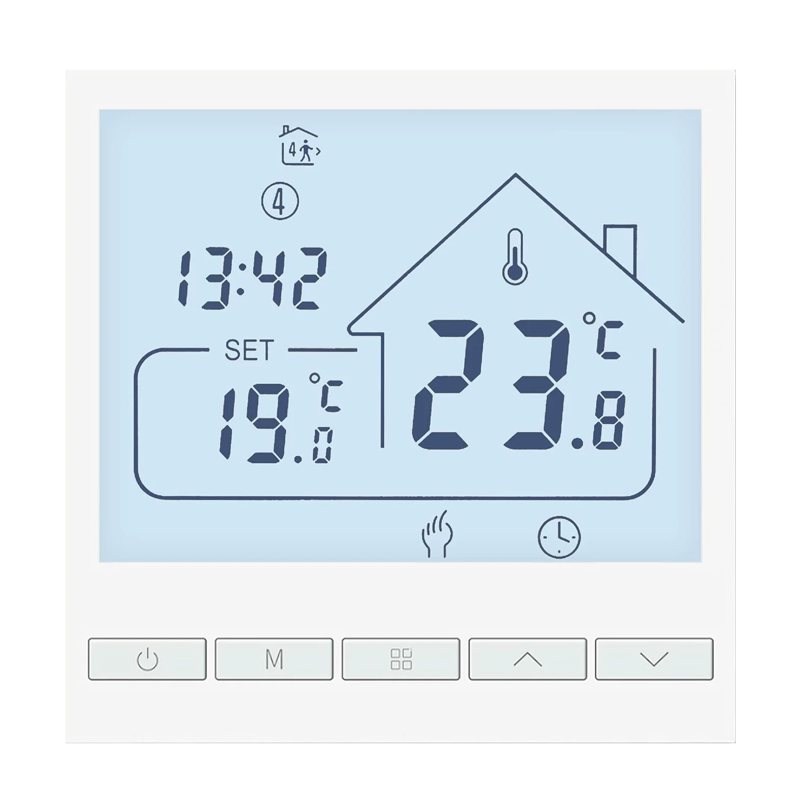 BEOK CONTROLS termostato per riscaldamento termostato ambiente programmabile termostato digitale a parete per riscaldamento acqua riscaldamento a pavimento 3A TOL47WP