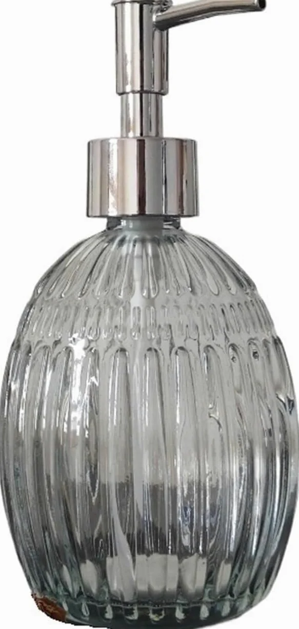 dispenser per sapone, Distributore di sapone, distributore da cucina, 400 ml, in vetro trasparente con pompa, lozione, ricaricabile, liquidi in