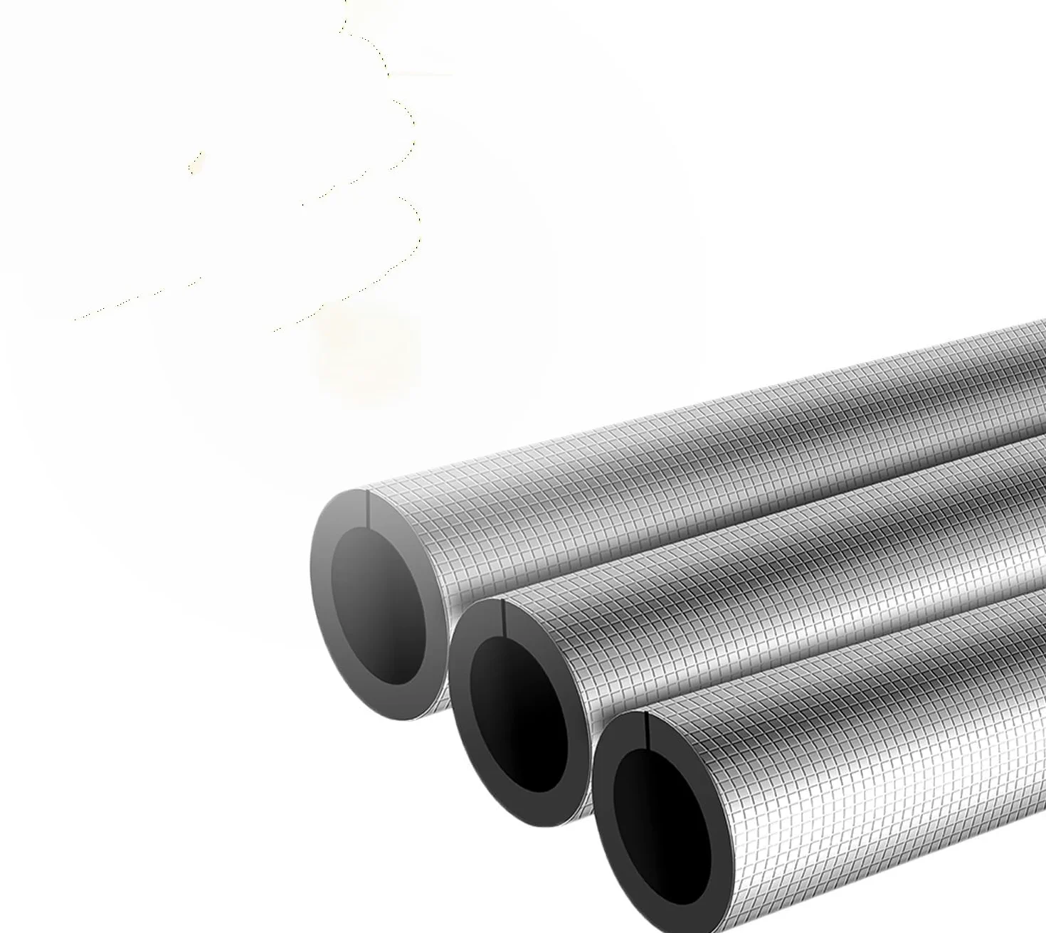 Tubo isolante in schiuma autoadesiva per tubi, diametro interno da 3/4 a 4 pollici, lunghezza 0,94 m, 1 confezione (ID 4 "x T 4/5")