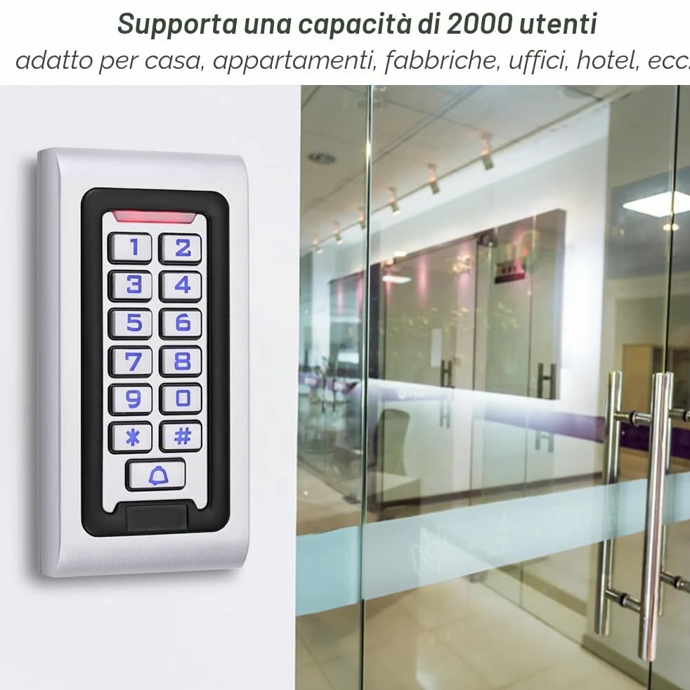 IP68 Kit del Sistema di Controllo di Accesso Della Porta Impermeabile Tastiera RFID Metallo 125KHz WG26 + Serratura Magnetica Elettrica 180KG + Schede Chiave 10PCS