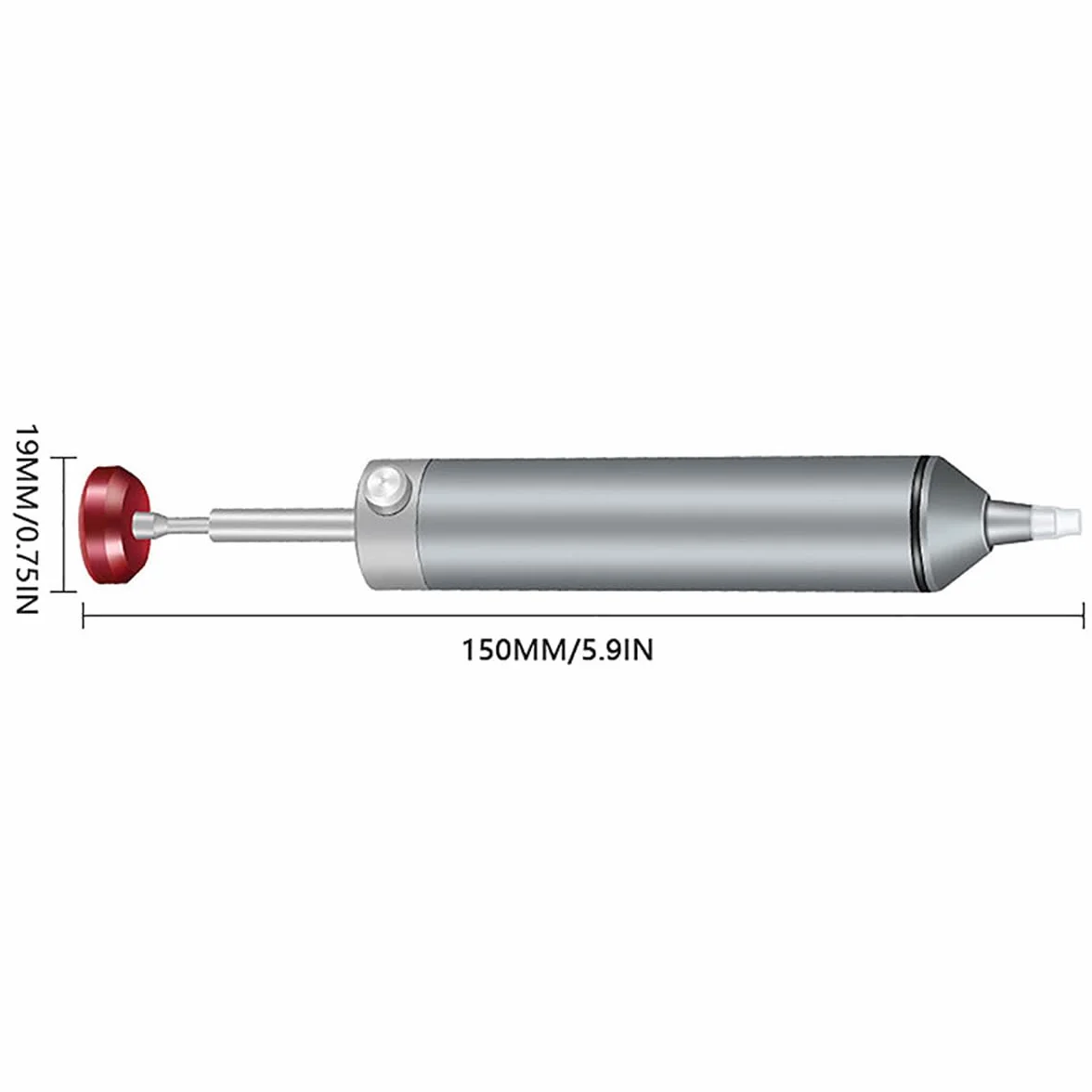 SamHeng Pompa Dissaldatura Solder Sucker con Ugello in Silicone Resistente alle Alte Temperature, Alloggiamento in Alluminio Portatile