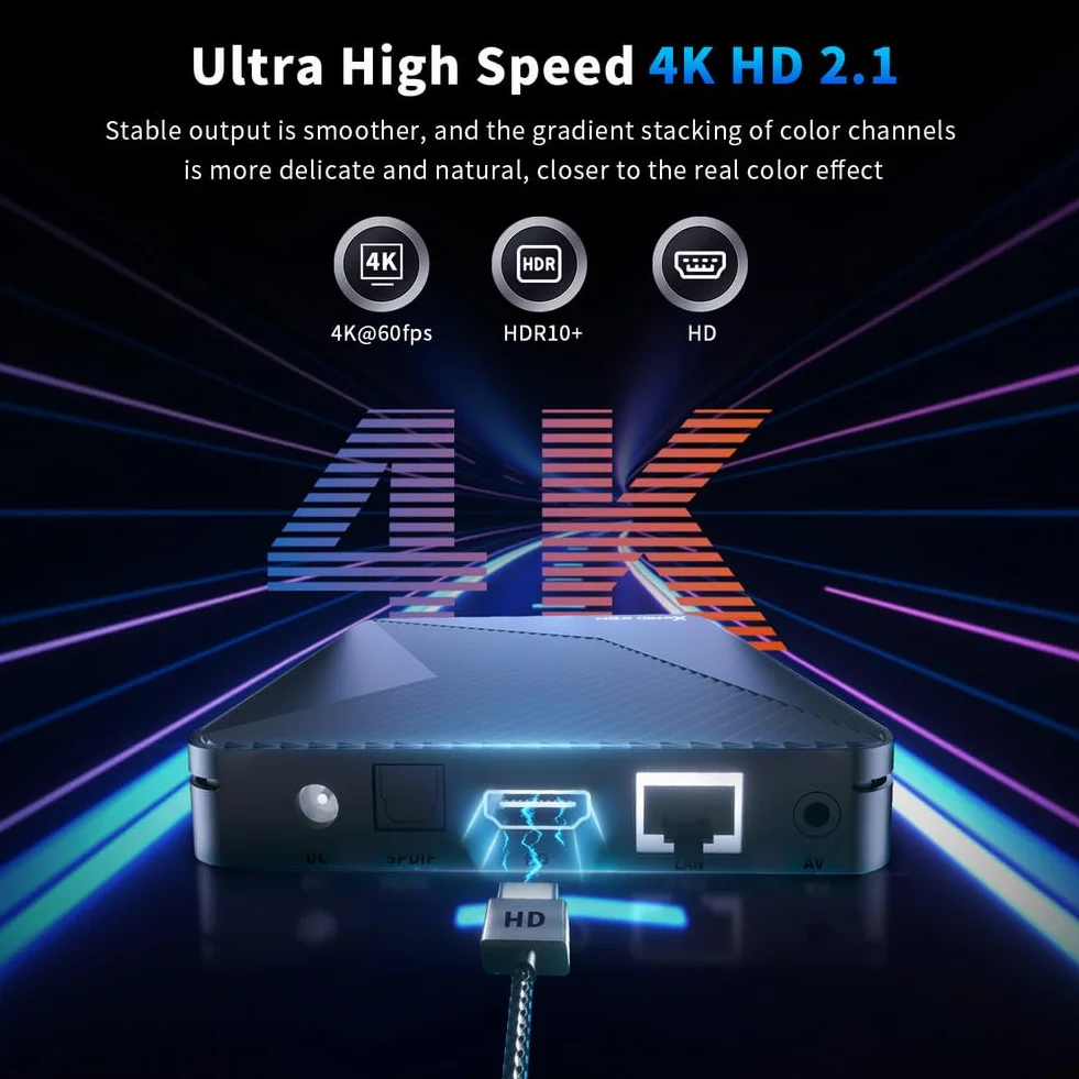 CHROX Android 14.0 TV Box, X88 PRO X5M Smart TV Box S905X5M CPU Quad-Core 4K/1000M LAN/USB 3.0/H.265/WiFi 2.4G/5G BT 4.1 Android Box Player,4gb+64gb