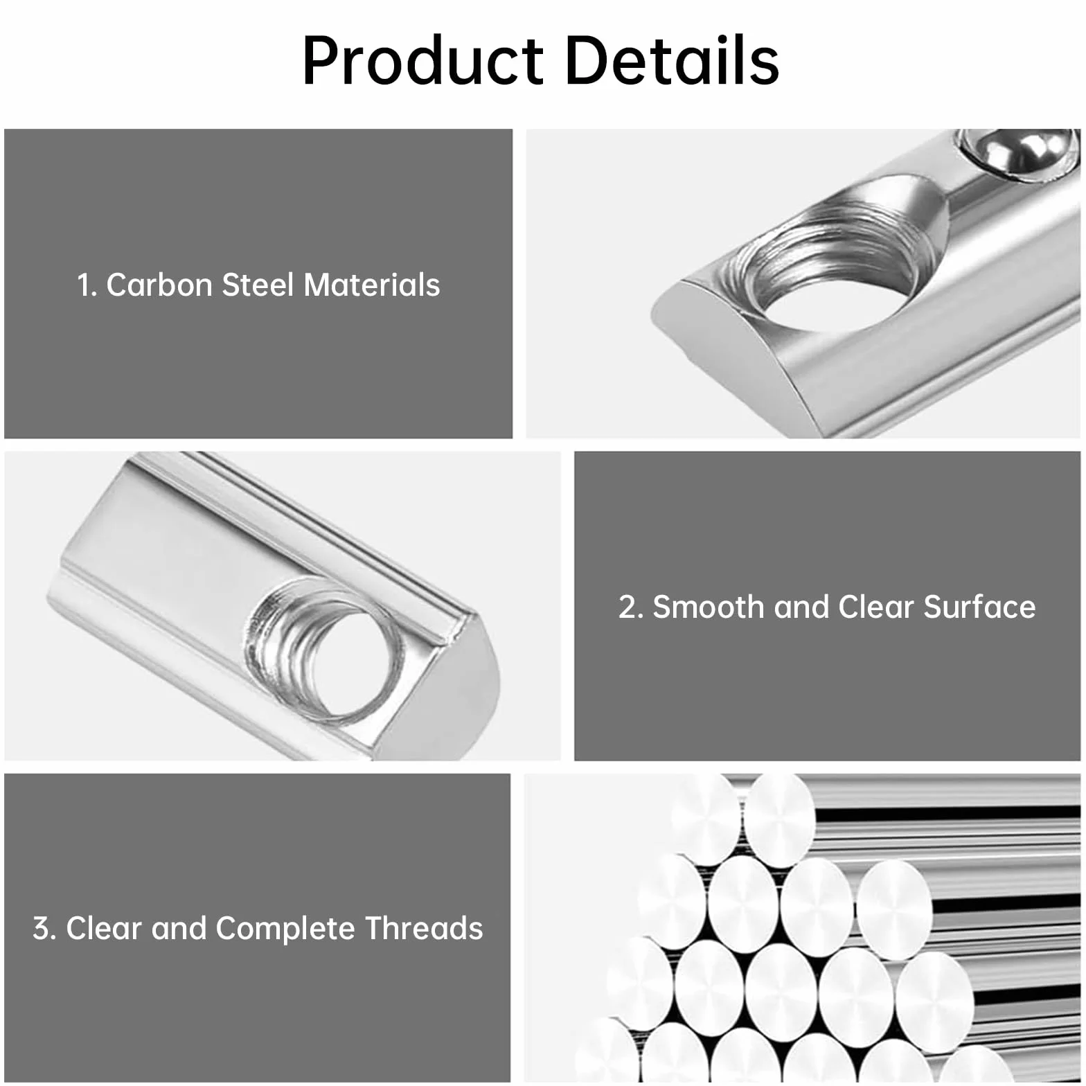 42PCS T Slot Nuts Roll in Primavera M6, Dadi Scorrevoli in Alluminio, Dado Fissaggio Testa a Sfera, T per Mobili per Fissaggi a Dadi a Molla con Intaglio a T (M8-40)