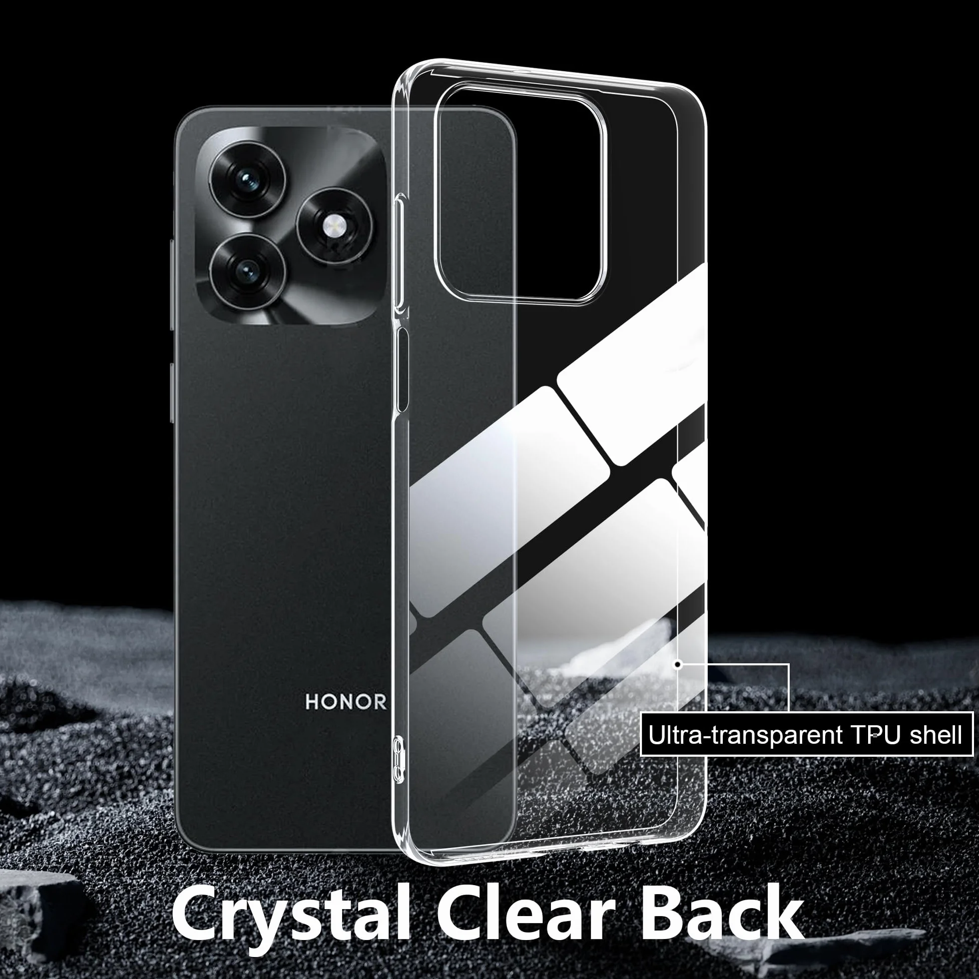 Fitudoos Cover per Honor X5C Plus,Custodia Sottile in TPU Morbido, Silicone Liquido Premium Custodia Protettiva per Honor X5C Plus- Trasparente.