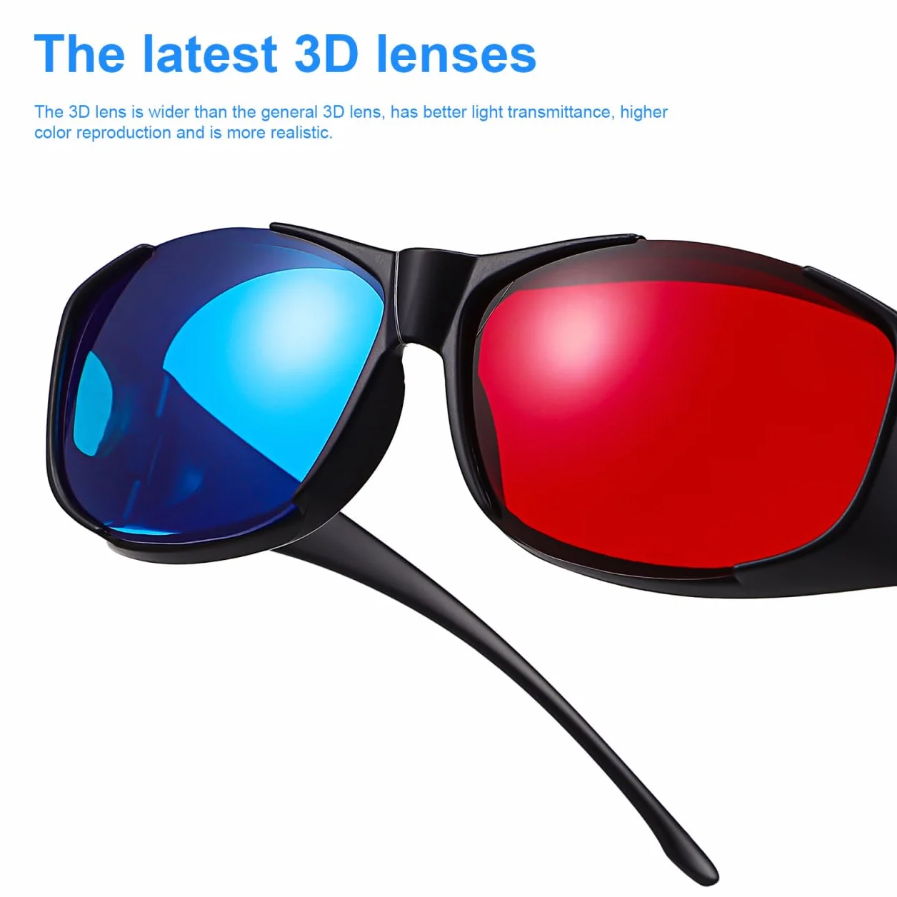 DOITOOL Occhiali 3D Anaglifi Rossi E Blu Per Film a Casa E Cinema Set Da 5 Pezzi in Plastica Leggera Confortevoli E Compatibili Con Proiettori 3D Per Esperienza Visiva Immersiva