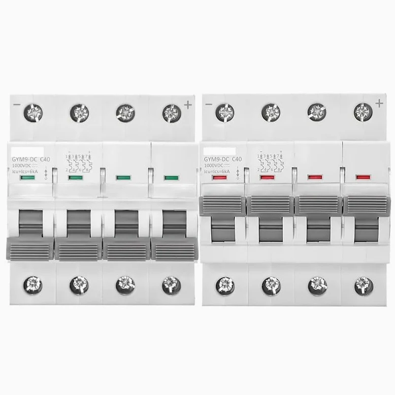 Interruttore magnetotermico, Mini interruttore automatico MCB DC 1000 V 6A 10A 16A 20A 25A 32A 40A 50A 63A 4 poli(10a)