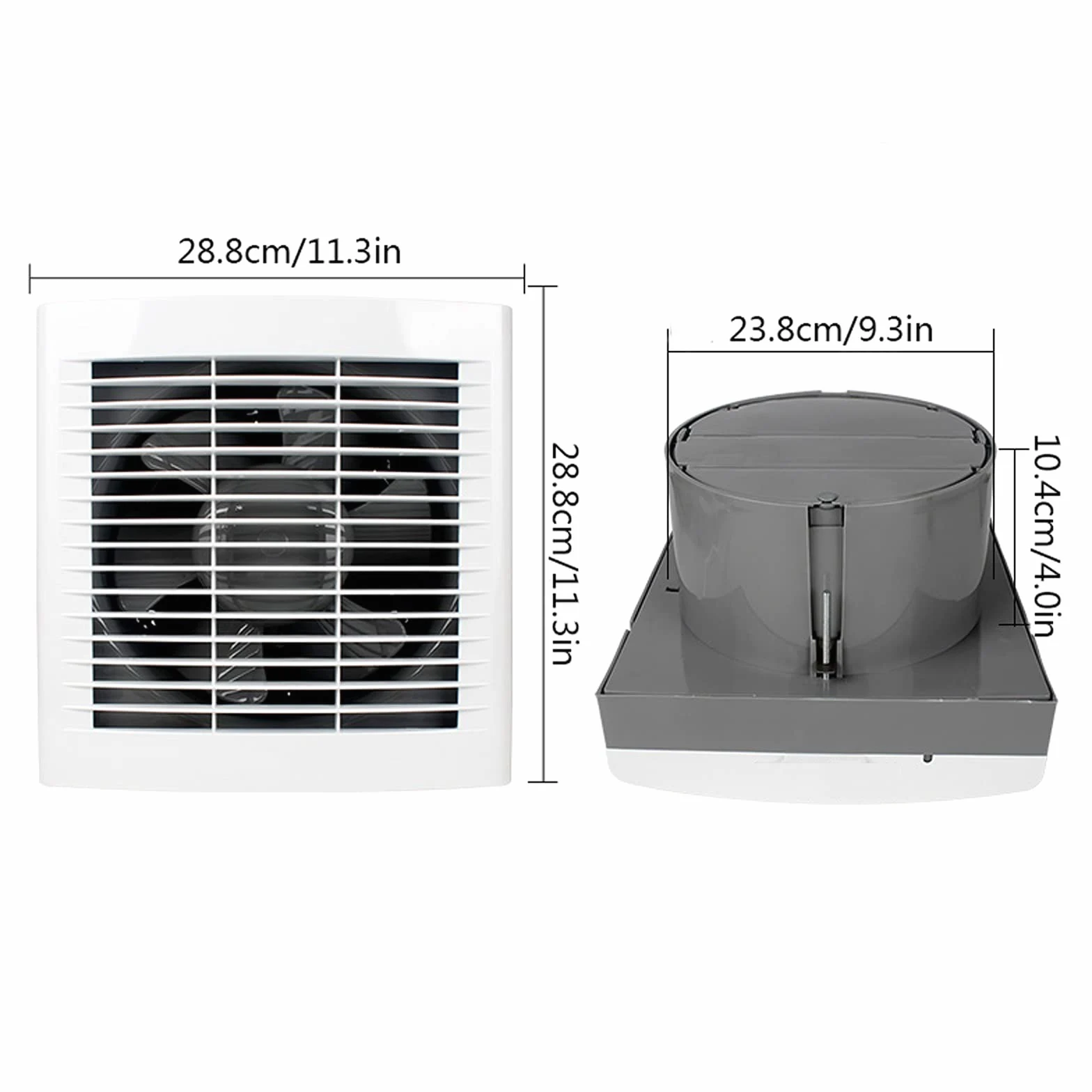 Ventola di scarico 6 "8" Ventilatore di scarico MUTE FINESTRA FINESTRA VENTILATORE VENTILAMENTO PER IL BAGNO STOCCIO ELETTRICO Ventilatore di scarico a due vie Eith Telecomando, Bianco aspiratore da c
