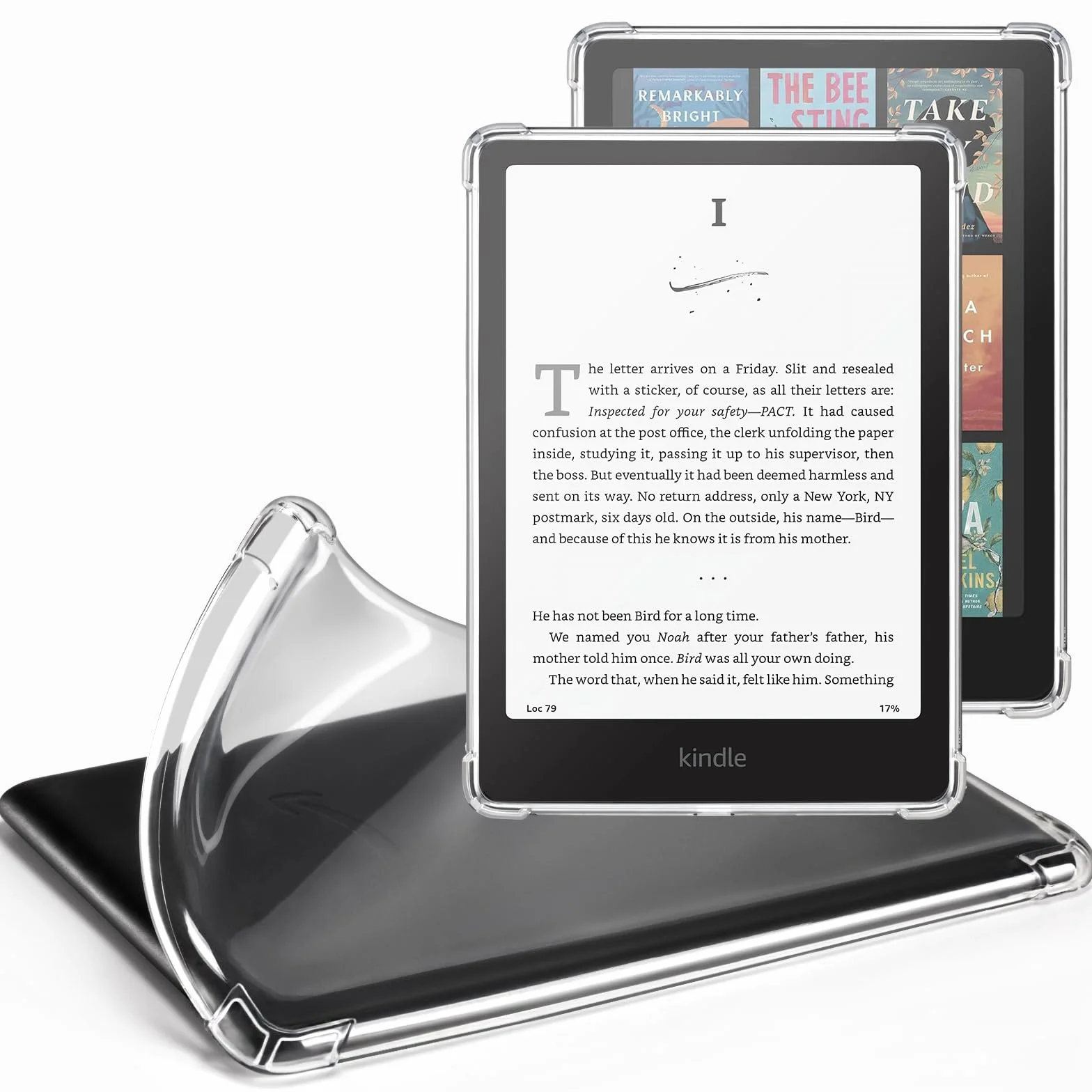 CoBak Clear Custodia Cover per Kindle Paperwhite da 7 pollici 2024 di 12a generazione e Kindle Colorsoft Signature Edition da 7" (modello n. SA569P) - Leggero e morbido