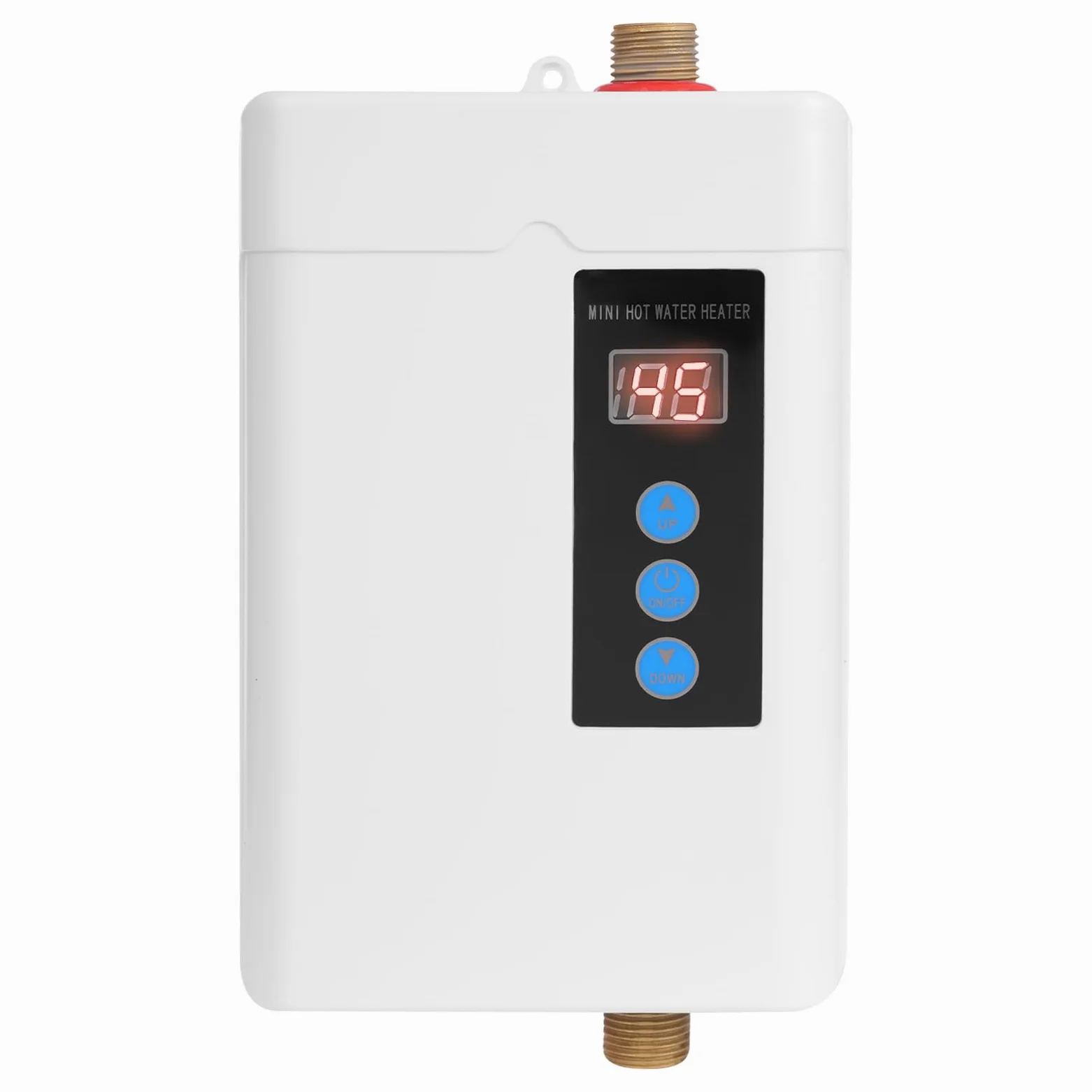 Mini scaldabagno con display a LED, mini scaldabagno senza serbatoio per uso domestico, 220 V, 5000 W, per casa, cucina, sotto il lavello senza spina