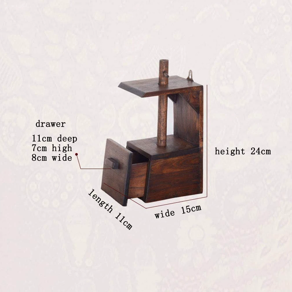 NEECS Portarotolo per Scatola di Carta igienica, Parete retrò in Legno massello Fatta a Mano, Stile retrò Creativo, Forte e Durevole