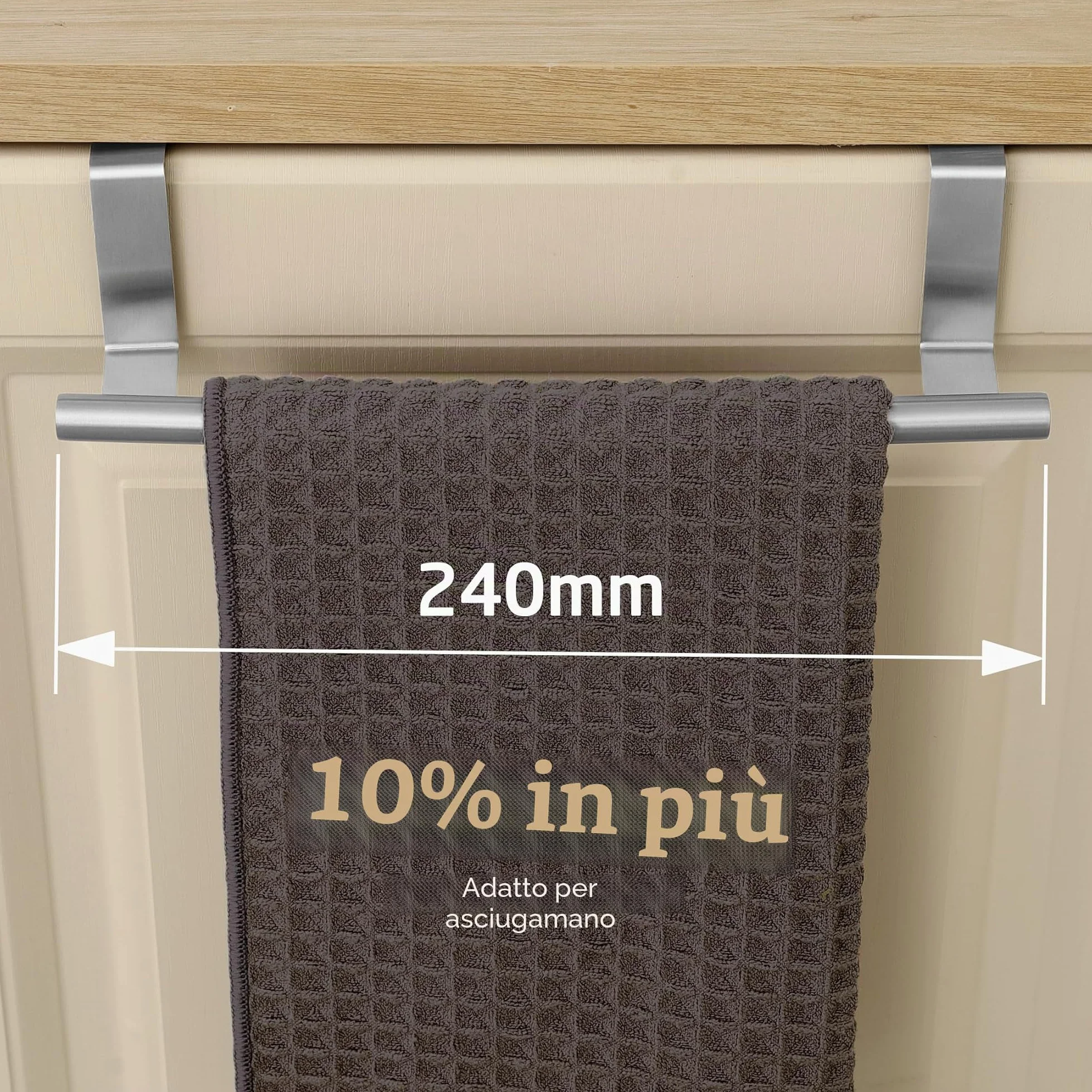 KES SUS304 Porta Asciugamani Cucina Acciaio Inossidabile 2 Pezzi KTH200S26-2-P2
