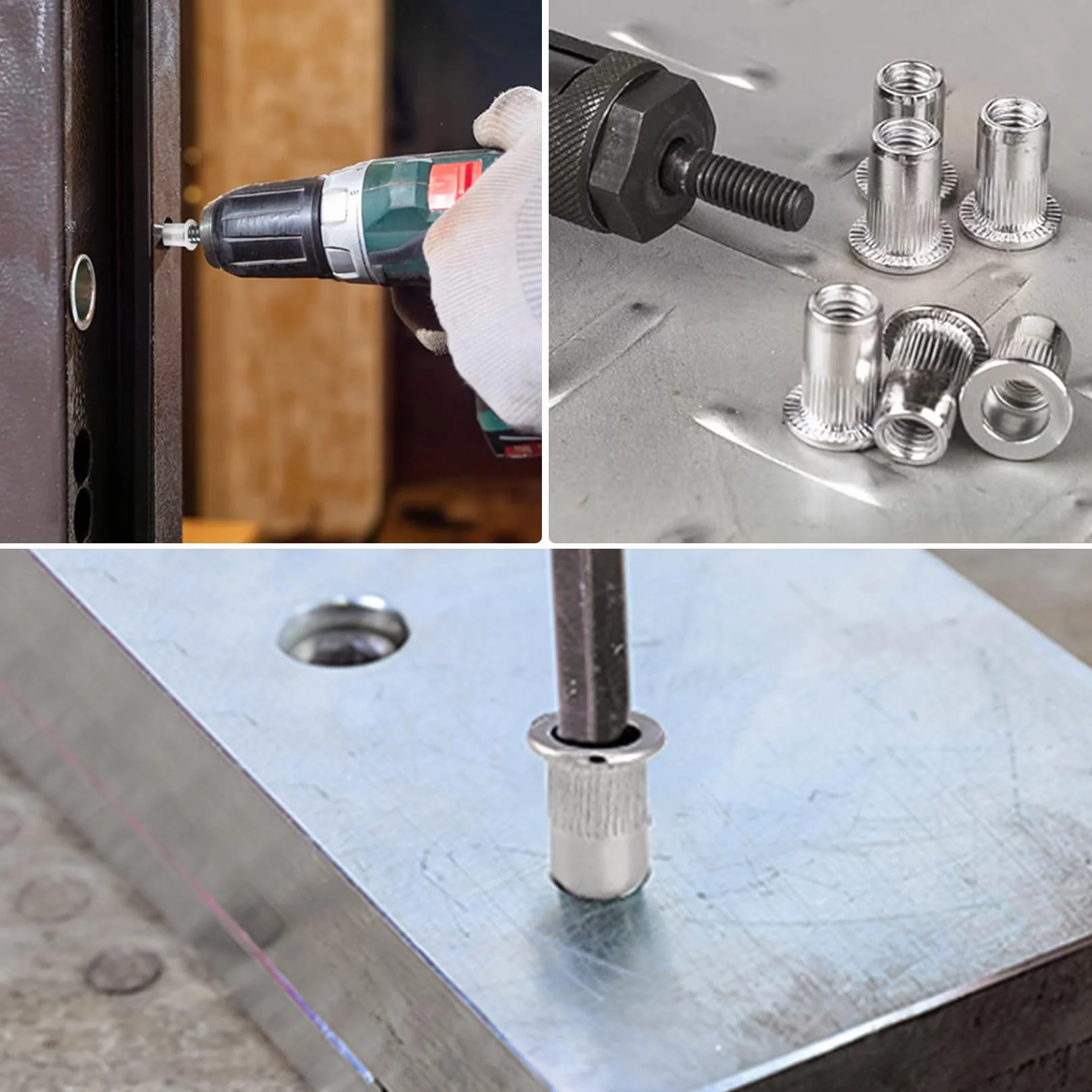 Zestaw 218 Pz Inserti Filettati Acciaio Inox M3 M4 M5 M6 M8 M10