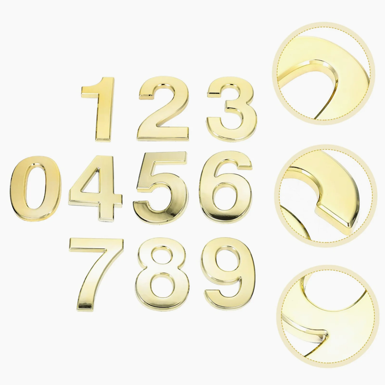 Artibetter 20pezzi Numeri Adesivi Antichi Per Decorazioni Di Porte e Numerazione Civica Per Casa e Hotel Impermeabili e Resistente Alle Intemperie