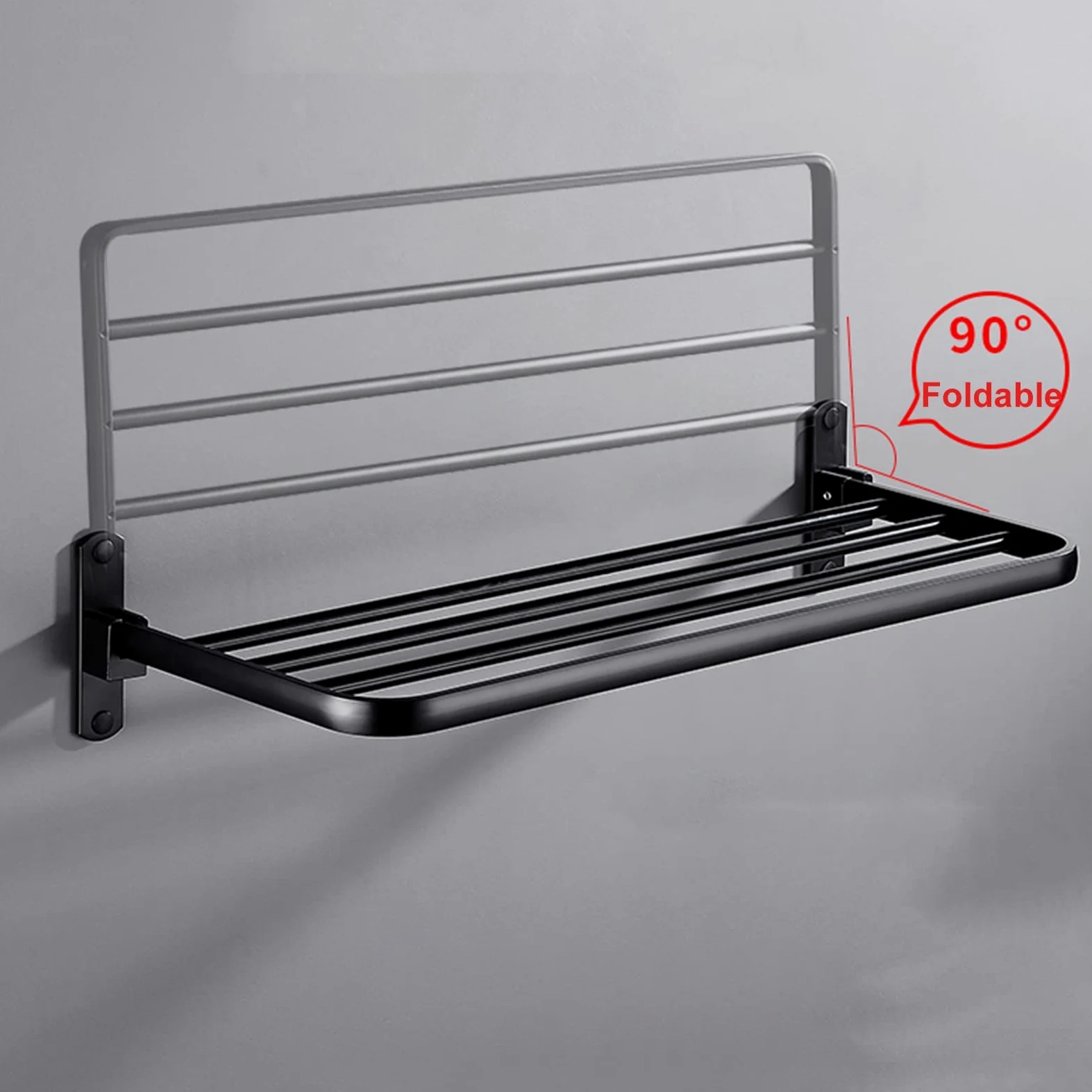 Mensola portasciugamani Portasciugamani 40/50 / 60cm, Porta Asciugamani da Bagno Portasciugamani a Parete per Bagno o Cucina (Dimensioni : 50cm)