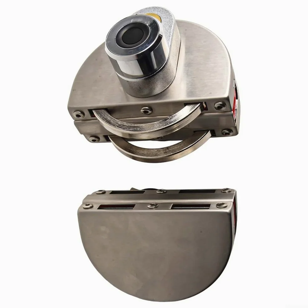 Serratura elettronica in acciaio inox con impronte digitali, biometrica intelligente per accesso con chiave meccanica, per porte singole o doppie in vetro, per casa, ufficio, vendita al dettaglio