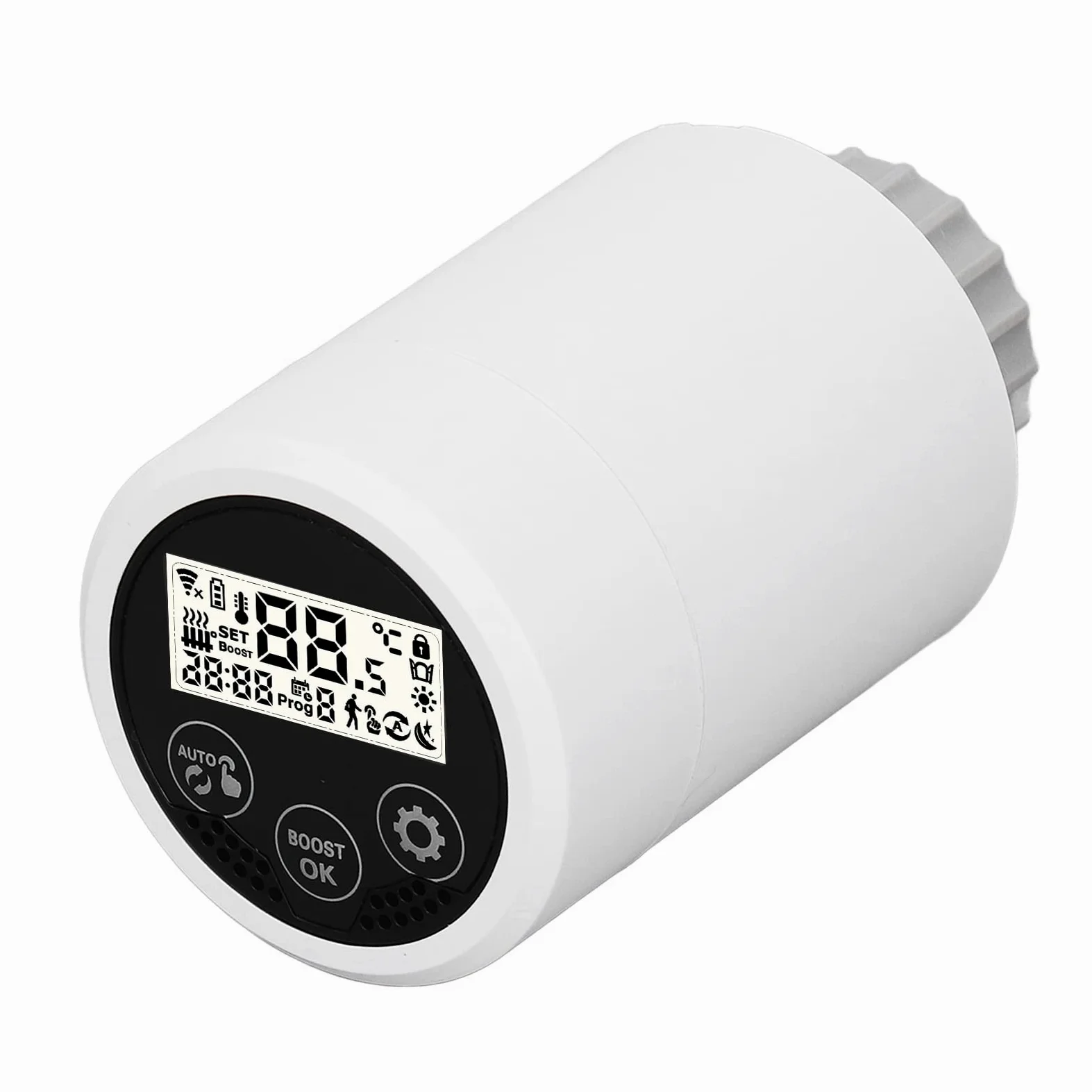 Valvola Termostatica Intelligente Regolatore Programmabile per Radiatore Controllo Vocale per App Smart Life Intervallo di Temperatura 5-35°C
