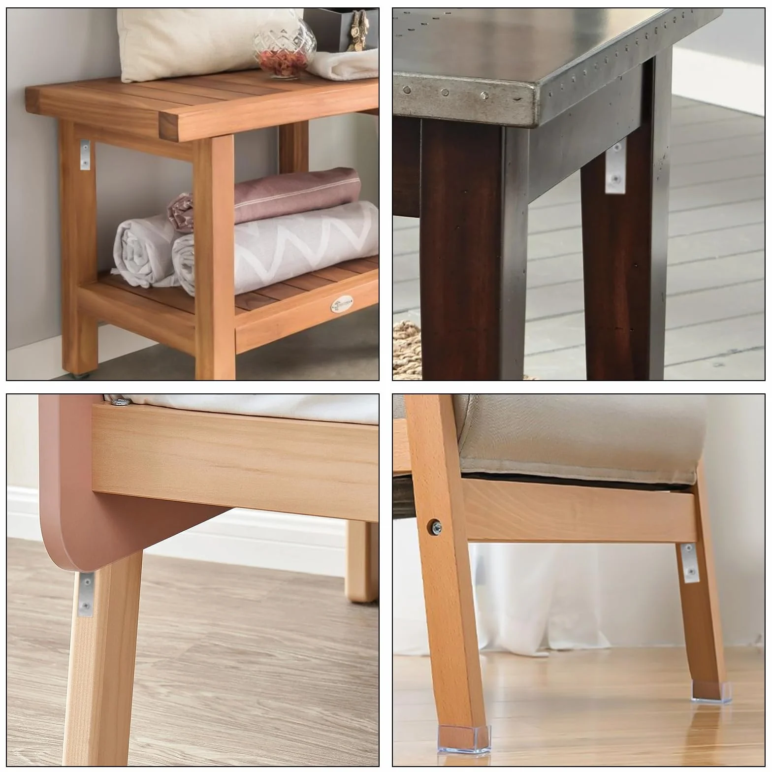 Squadra di fissaggio 52 pezzi staffa metallo 40x40 mm angolo retto L supporto 90 gradi per mobili