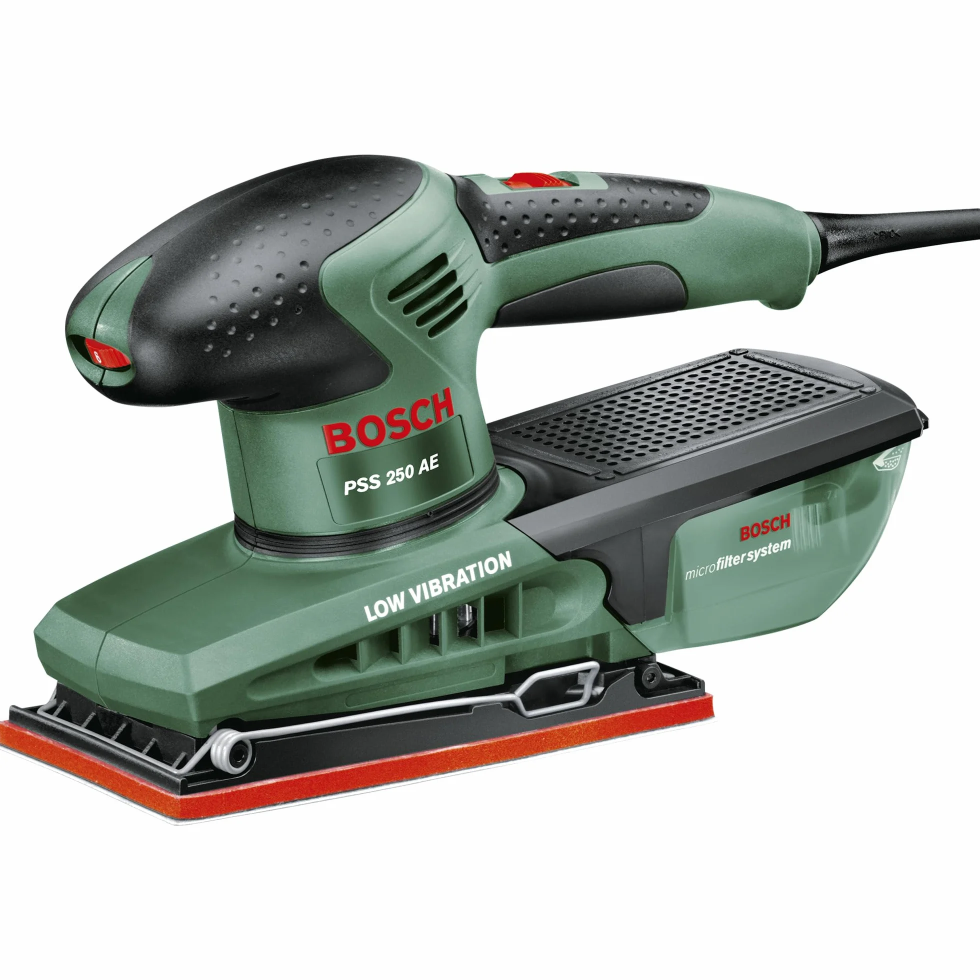 BOSCH PSS 250 AE Levigatrice vibrante 250 W z valigetta i 25 fogli abrasivi