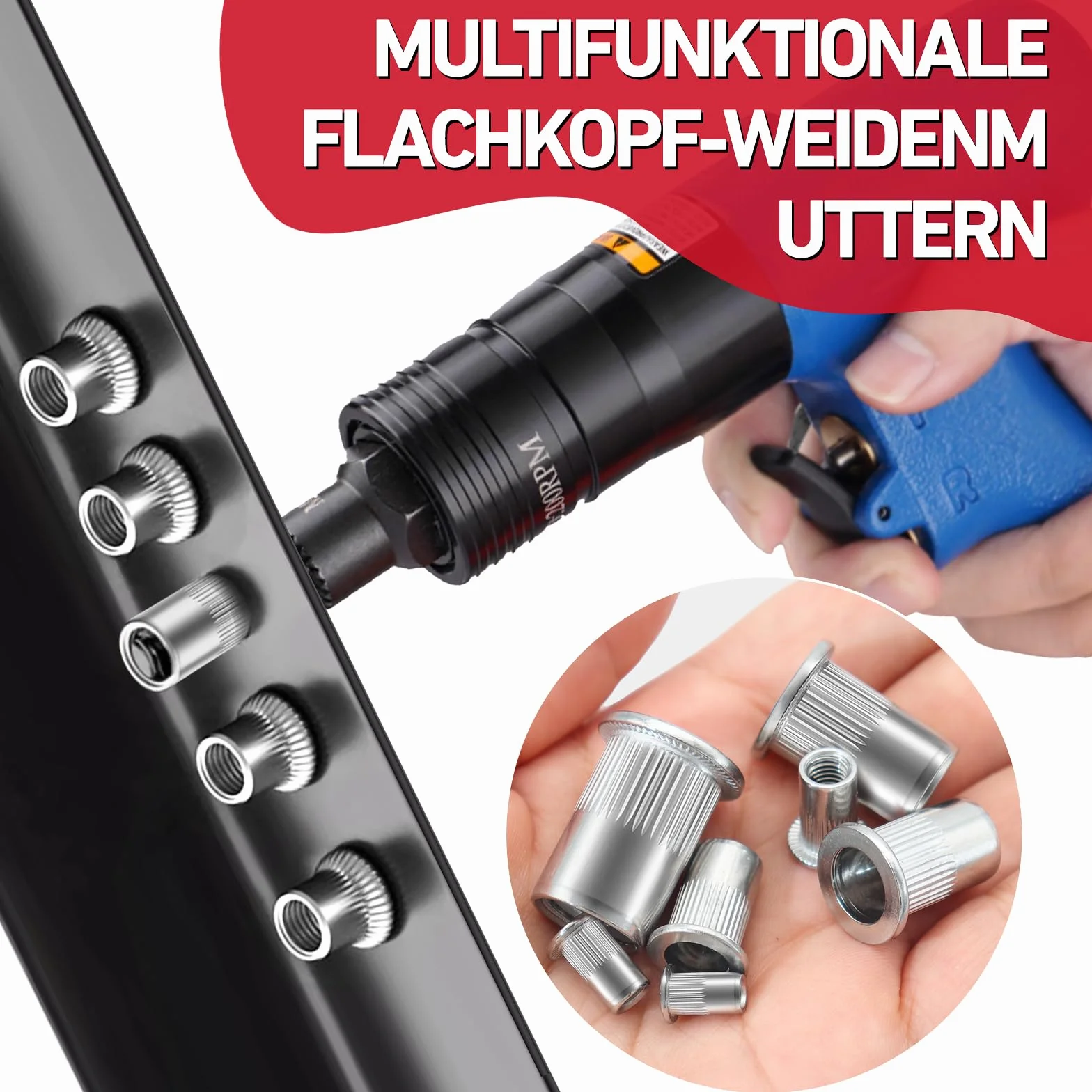 Rivetti Filettati M4 304 Acciaio Inossidabile Testa Piatta Inserti Filettati 30 Pezzi