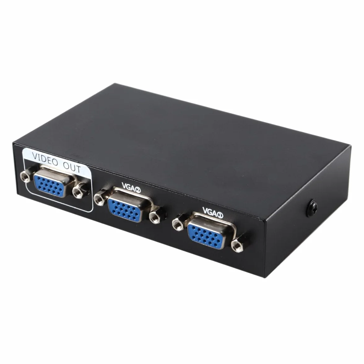 VGA Switch Box 2 IN 1 OUT Audio Video Switcher Splitter Doppio Monitor 1080P 2 Porte Video Condivisione Selettore Adattatore Supporto VGA, XVGA, Switch per PC, Proiettore