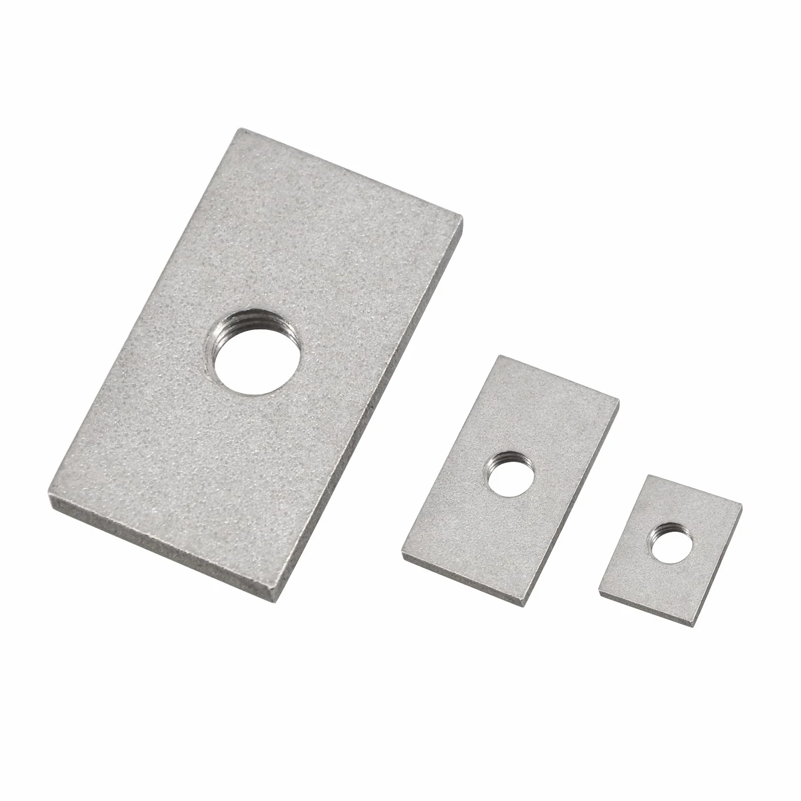 Nakrętki kwadratowe M8 ze stali nierdzewnej 304, 30x20x5 mm, 8 szt.