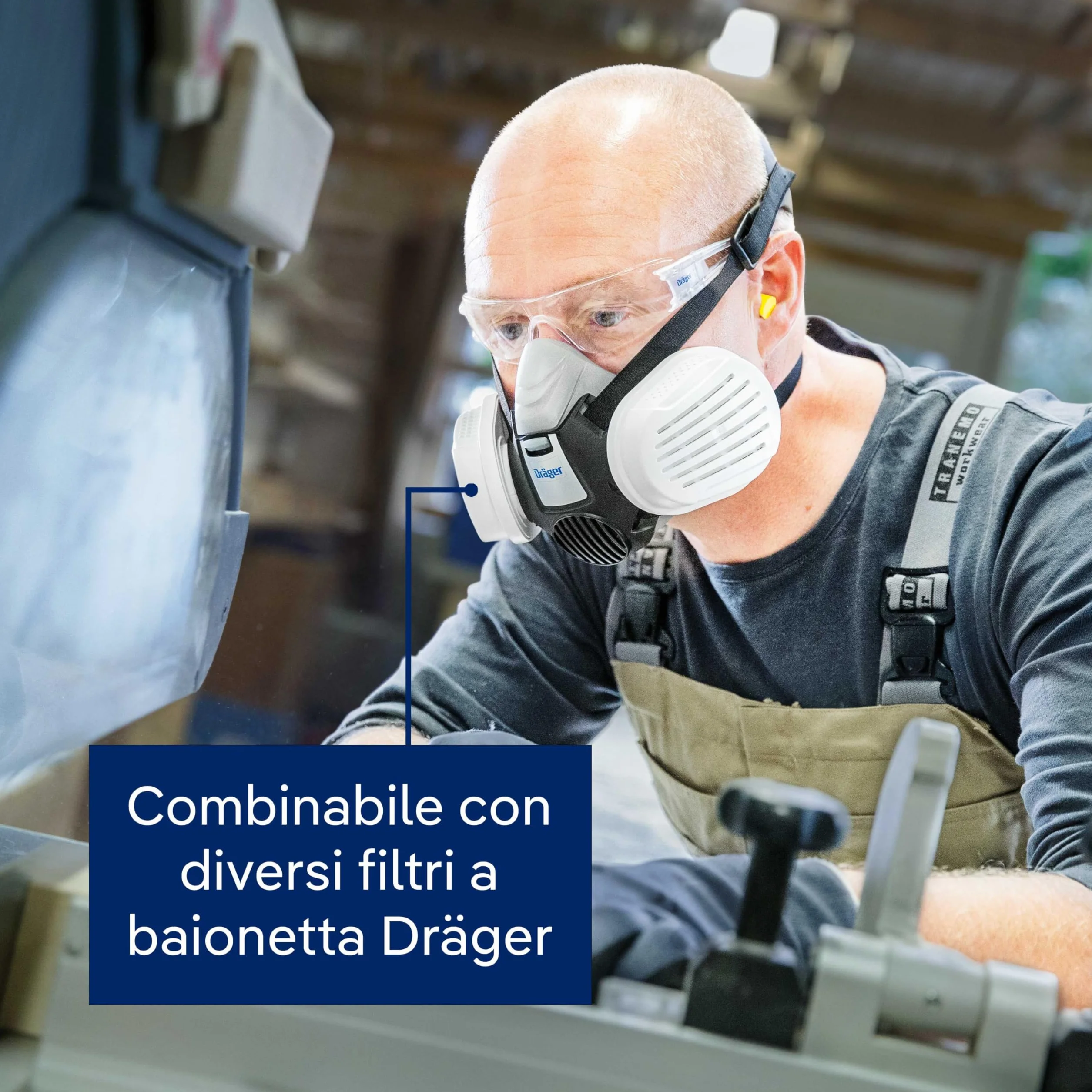 Dräger X-plore 3300 Mezza maschera con filtri P3 resistenti all'acqua